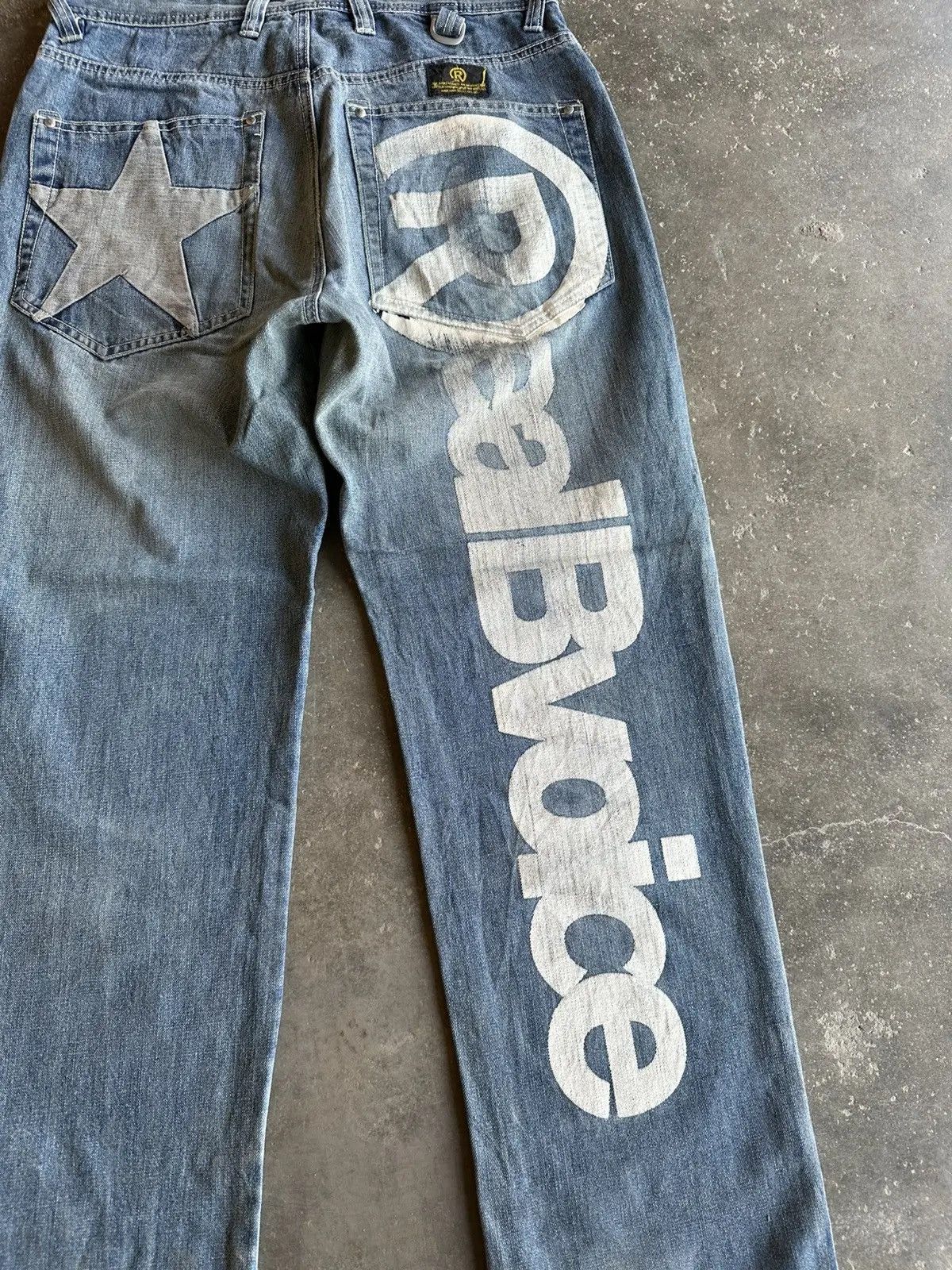 W32 L31 🔥 VINTAGE REAL BVOICE JEANS HIDDEN RIVET DENIM PANTS