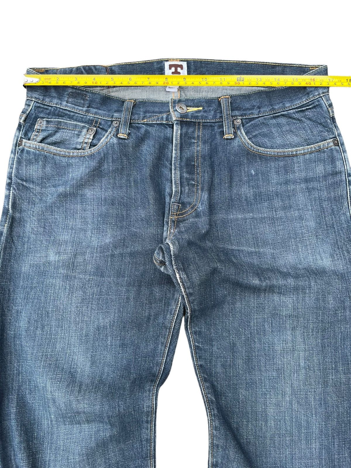Kapital Vintage Tellason White Oak Cone Denim Selvedge Tapered Jeans Size US 33 - 15 Thumbnail