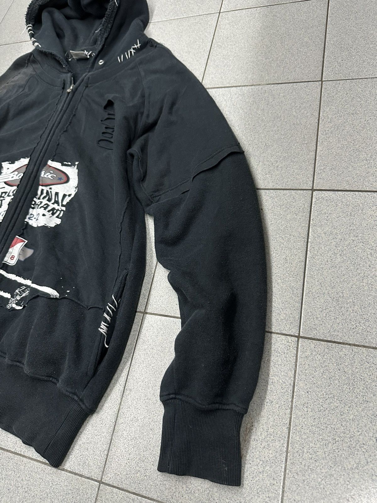 PPFM VTG Reconstruct PPFM Distress Punk Balenciaga Hoodies Size US L / EU 52-54 / 3 - 3 Thumbnail