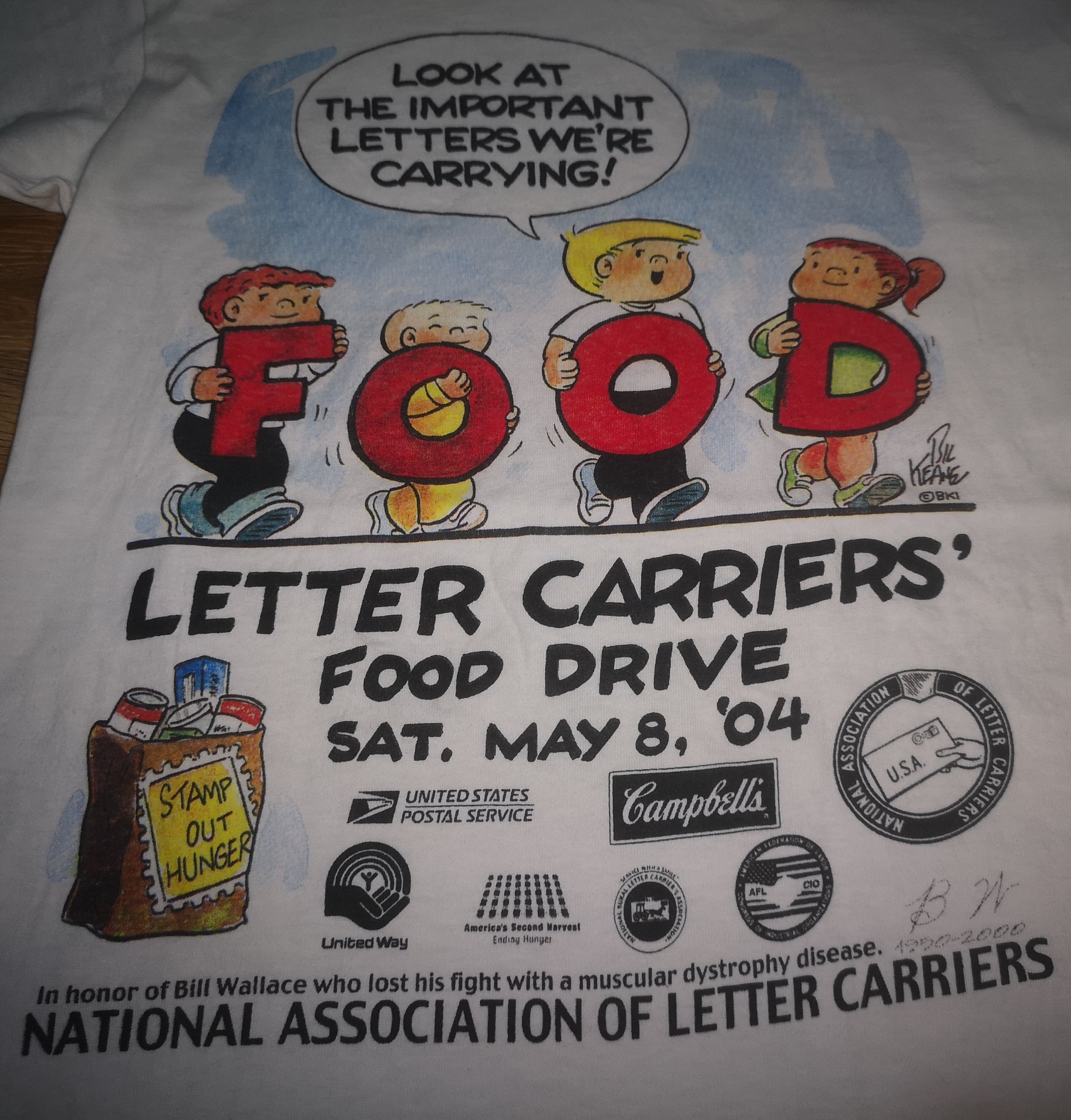 Cartoon Network × Vintage × Warner Bros Vintage y2k Letter Carrier's Food Drive Charity T Shirt Size US S / EU 44-46 / 1 - 5 Thumbnail
