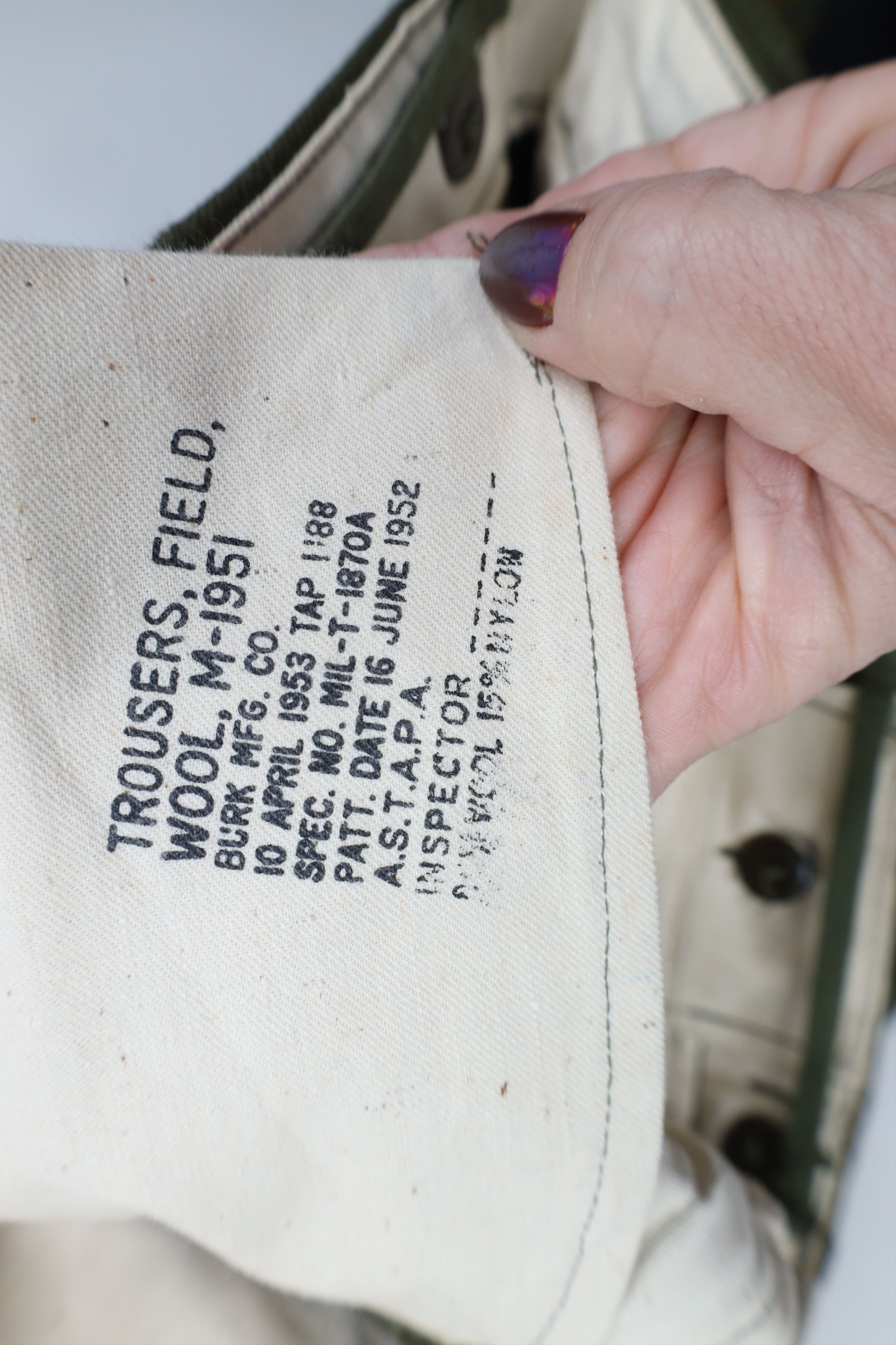 Vintage Vintage 50s USGI Korean War Wide Leg Field Trousers Pants Size US 34 / EU 50 - 10 Thumbnail