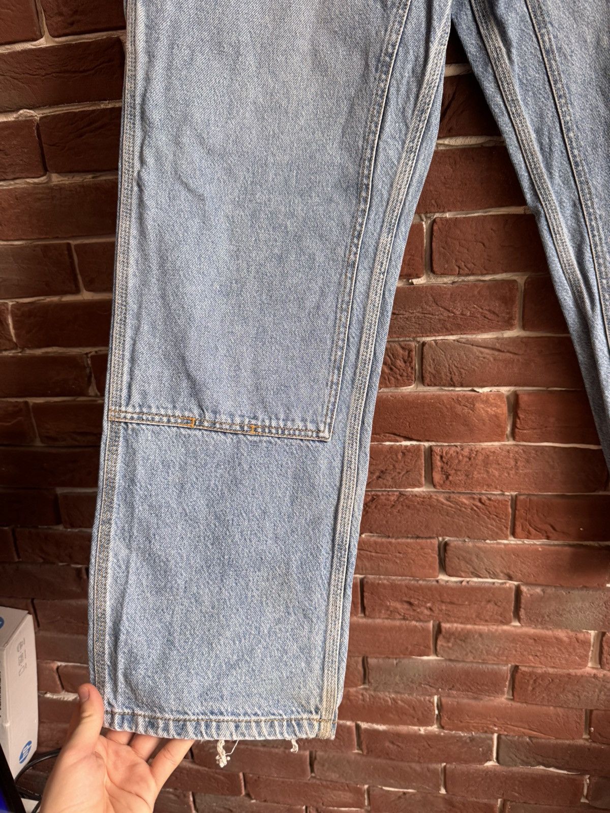 Carhartt Washed Carhartt Double Knee Distressed Blue Hype Workwear Size US 30 / EU 46 - 3 Thumbnail