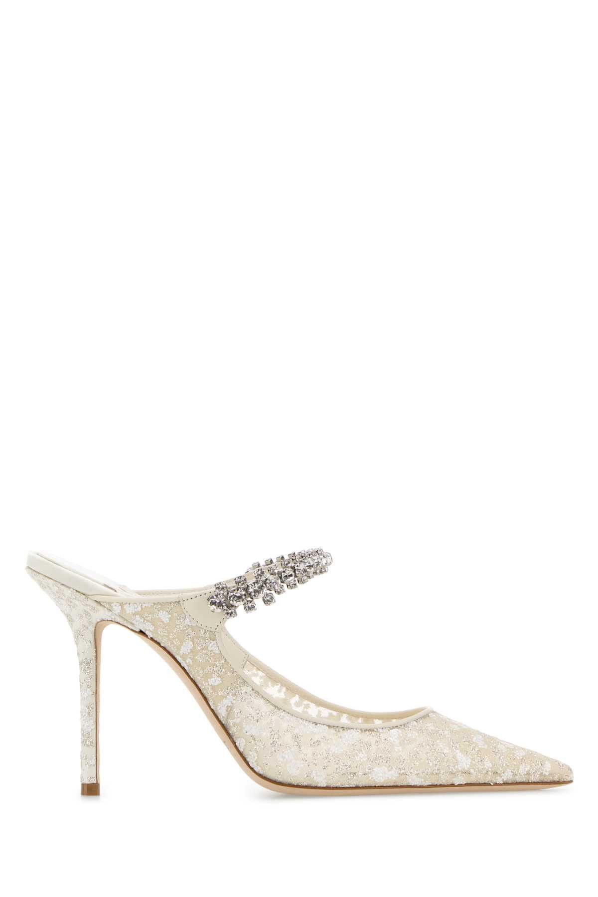 Jimmy Choo Embellished Mesh Bing 100 Mules Size US 8 / IT 38 - 1 Thumbnail