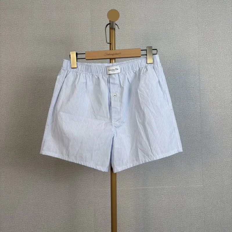 Dior Dior Summer Light Blue Striped Women's Shorts 0089 Size 34" / US 12 / IT 48 - 1 Thumbnail
