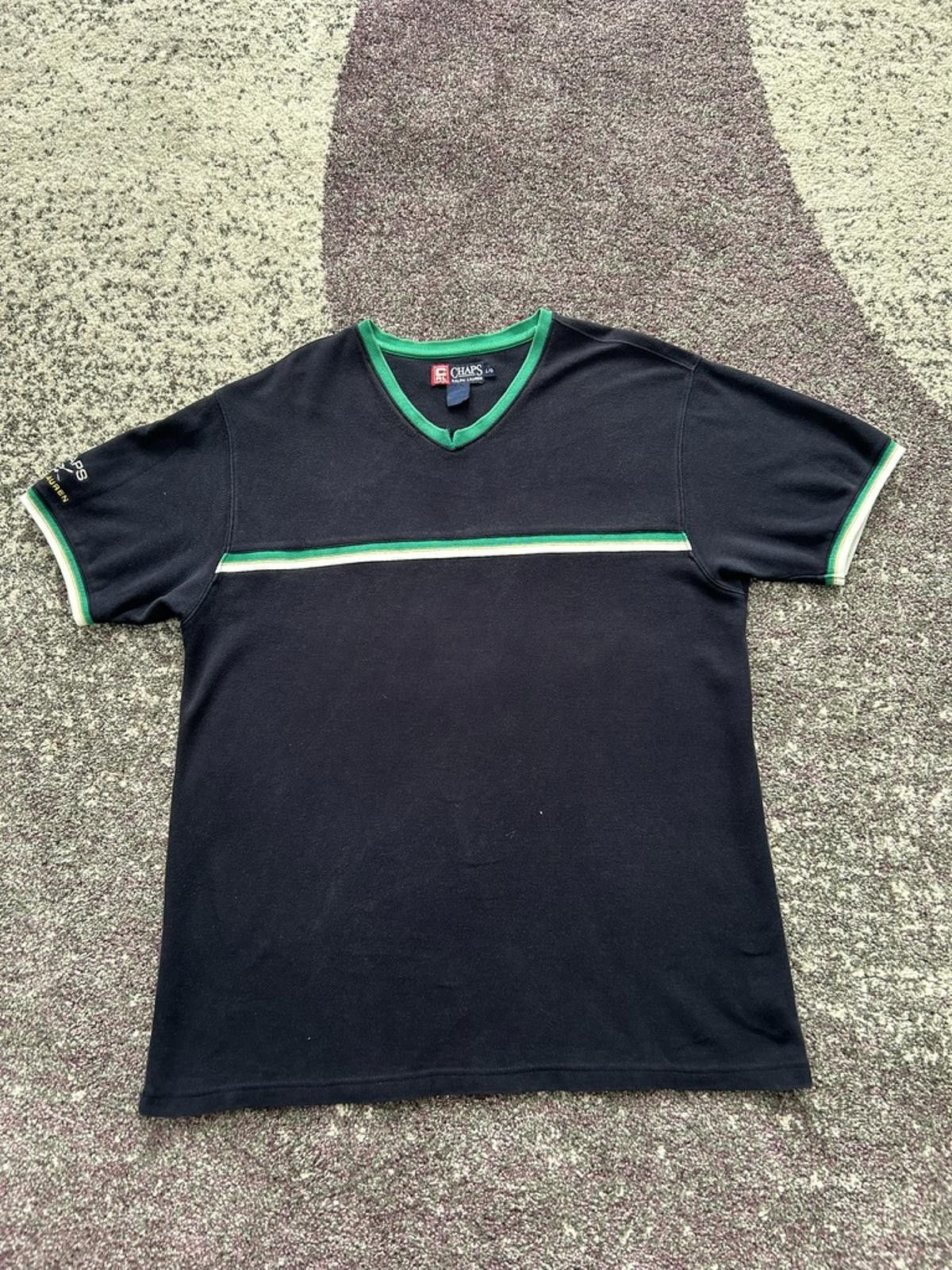 Chaps Ralph Lauren Chaps Ralph Lauren Men's Vintage V-Neck T-Shirt Size US L / EU 52-54 / 3 - 1 Thumbnail
