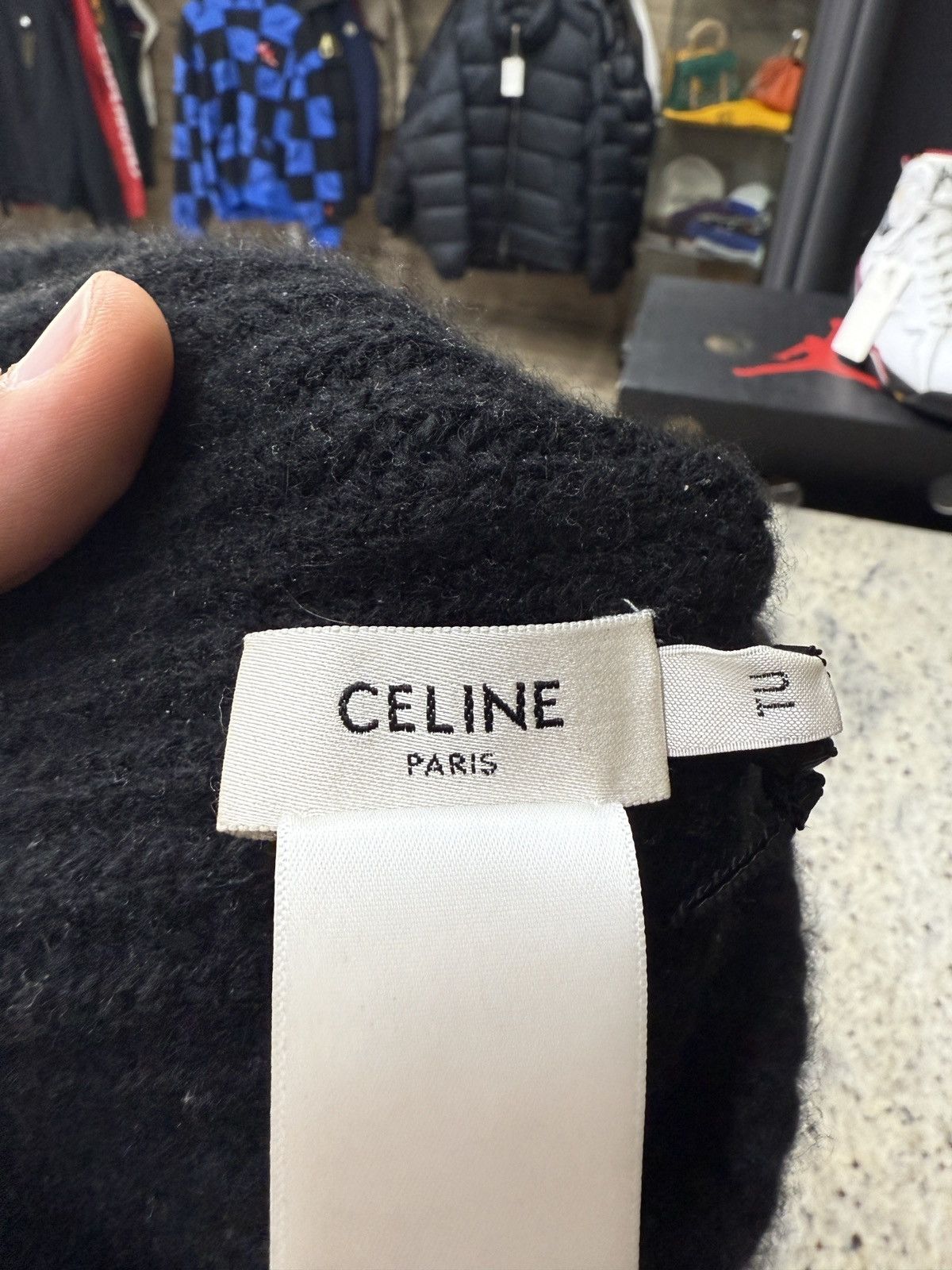 Celine Celine Black Beanie Size ONE SIZE - 6 Thumbnail