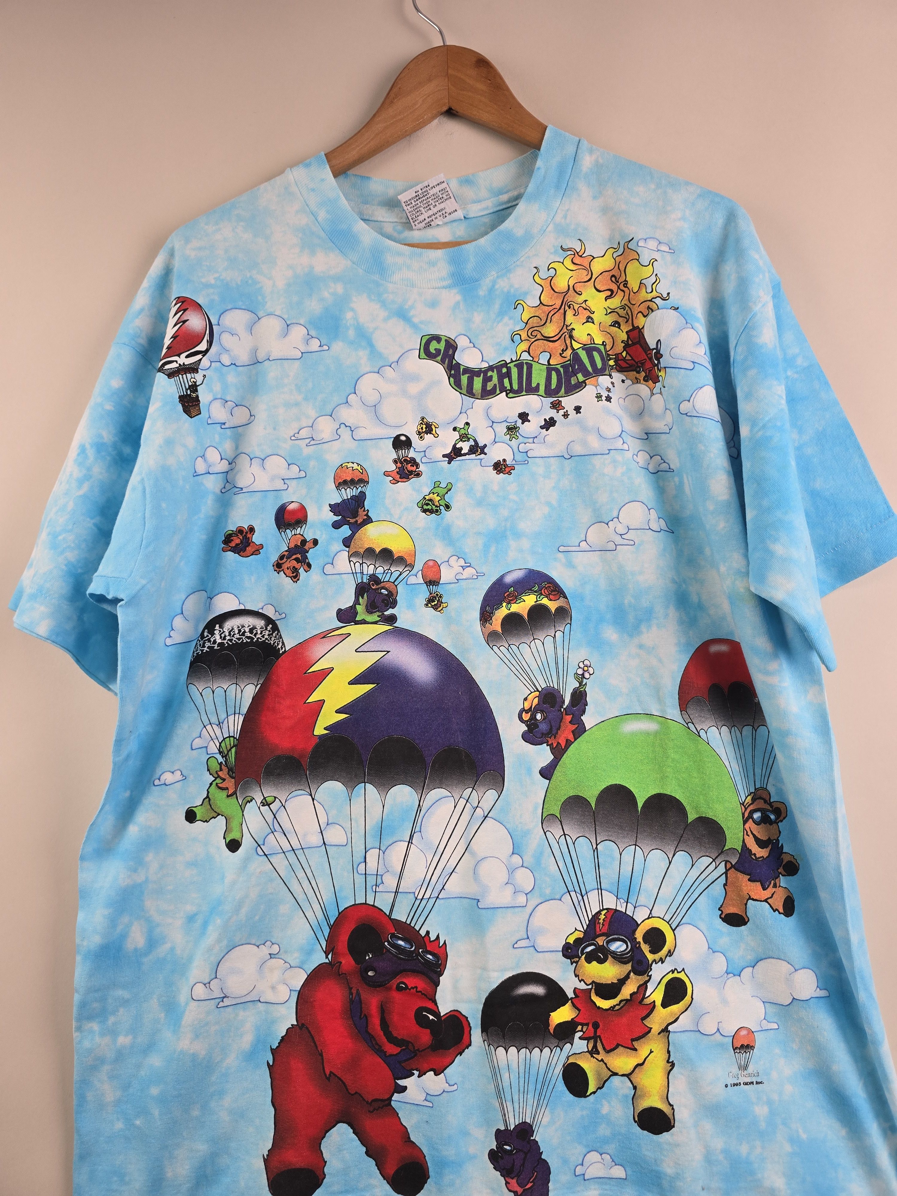 Band Tees × Grateful Dead × Vintage 1993 Grateful Dead Liquid Blue Greg Genrich XL 23" 31" Size US XL / EU 56 / 4 - 2 Thumbnail