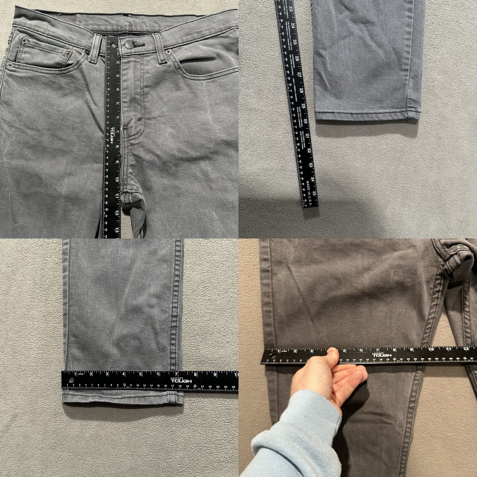 Levi's Levi's Jeans Mens 33 Waist 30 Inseam Dark Gray Denim 511 Slim Fit Mid Rise EUC Size US 34 / EU 50 - 8 Thumbnail
