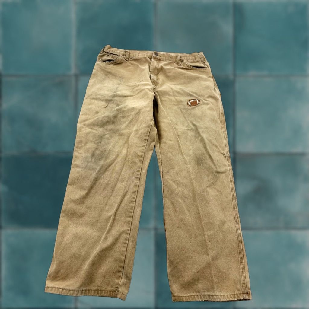 Dickies VINTAGE Dickies Pants Men’s 40 x 30 Carpenter Workwear Brown Beige Duck Utility Patch Pockets Size US 40 / EU 56 - 1 Thumbnail