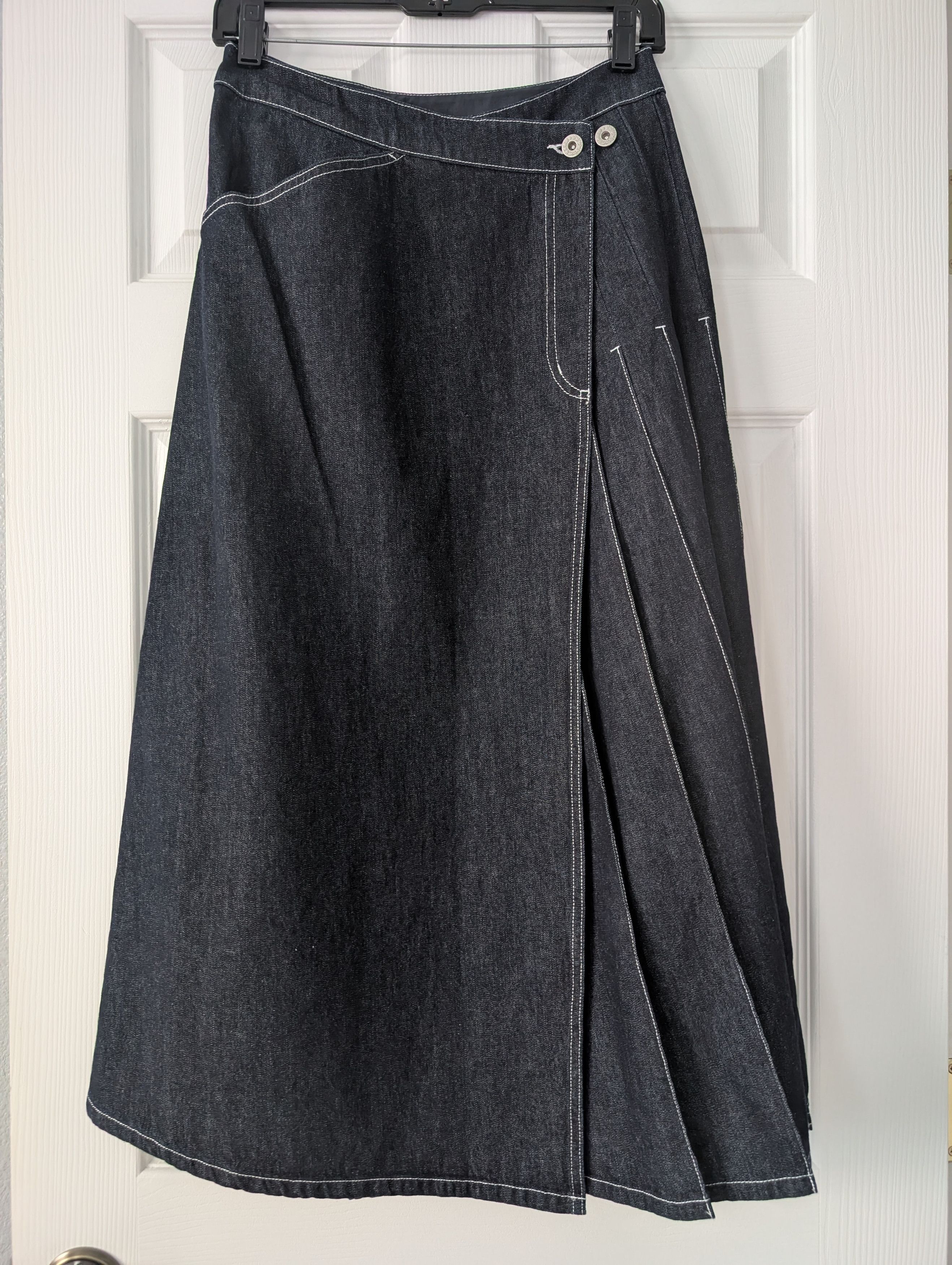 Other BEAMS BOY Wrap Pleated Skirt Indigo - New With Tags Size 27" / US 4 / IT 40 - 8 Thumbnail