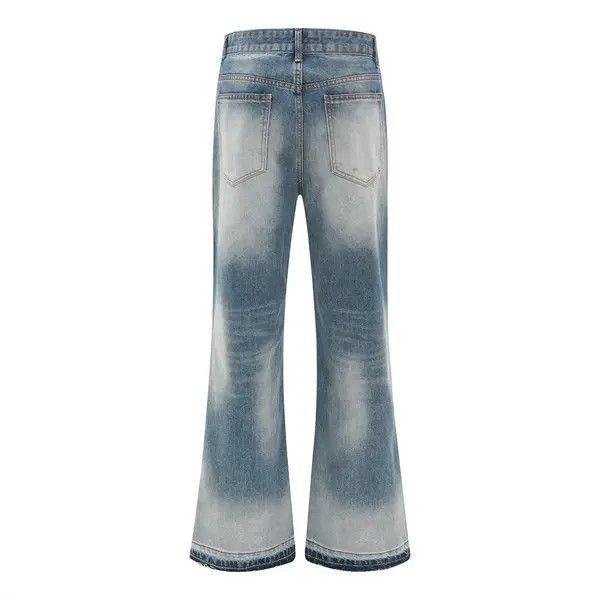 Jean Men's hippie distressed gradient washed tie-dye flared jeans Size US 32 / EU 48 - 2 Thumbnail