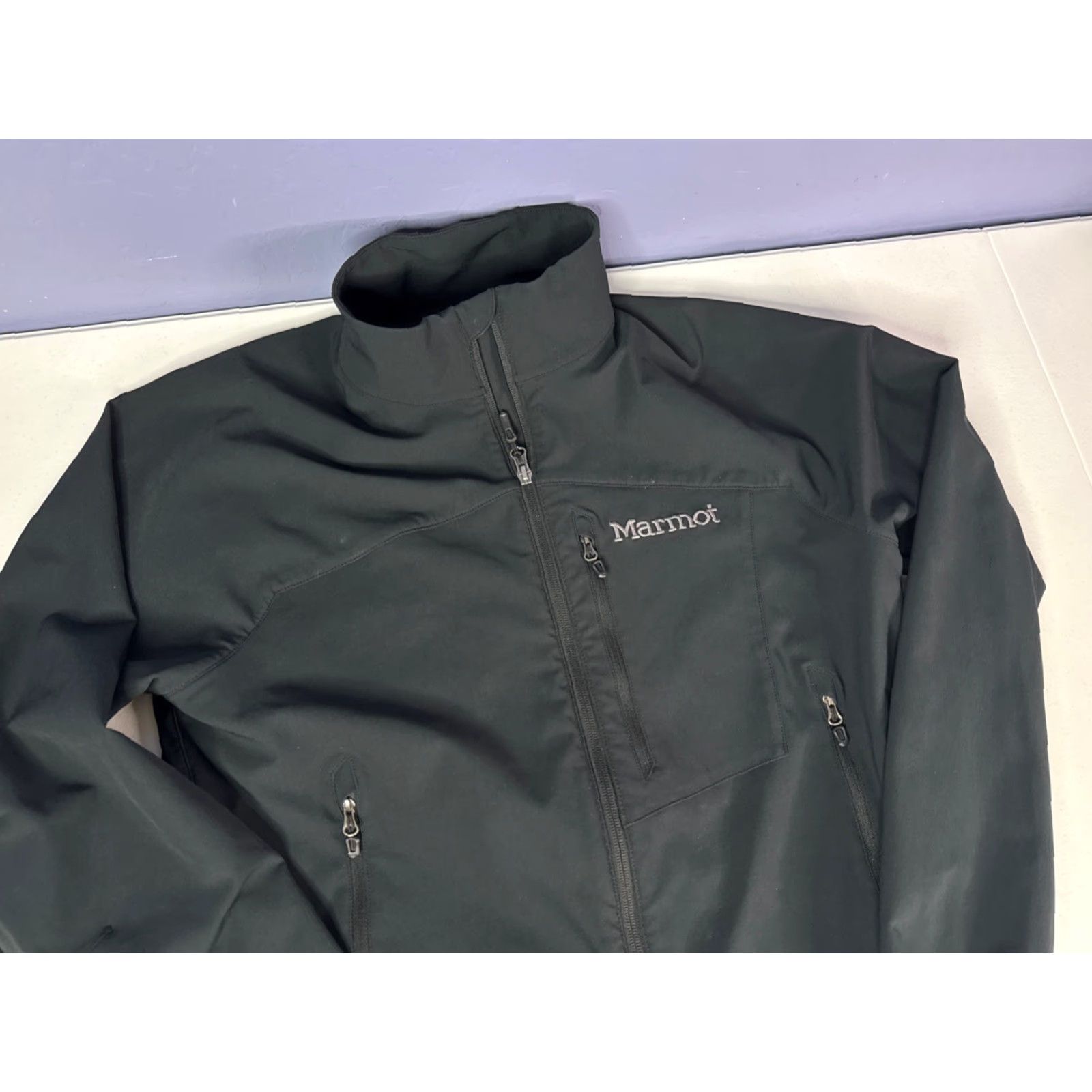 Marmot VINTAGE? No — Marmot Jacket Mens Sz L Black M3 Beto Softshell Full Zip Windproof L900936 Size US L / EU 52-54 / 3 - 3 Thumbnail