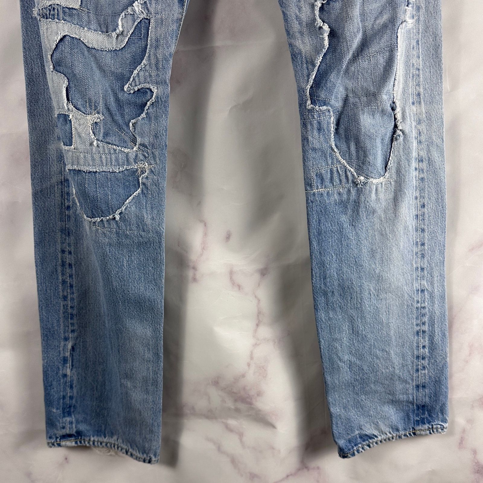 Hysteric Glamour Selvedge Repaired Light Wash Denim Size US 28 / EU 44 - 7 Thumbnail