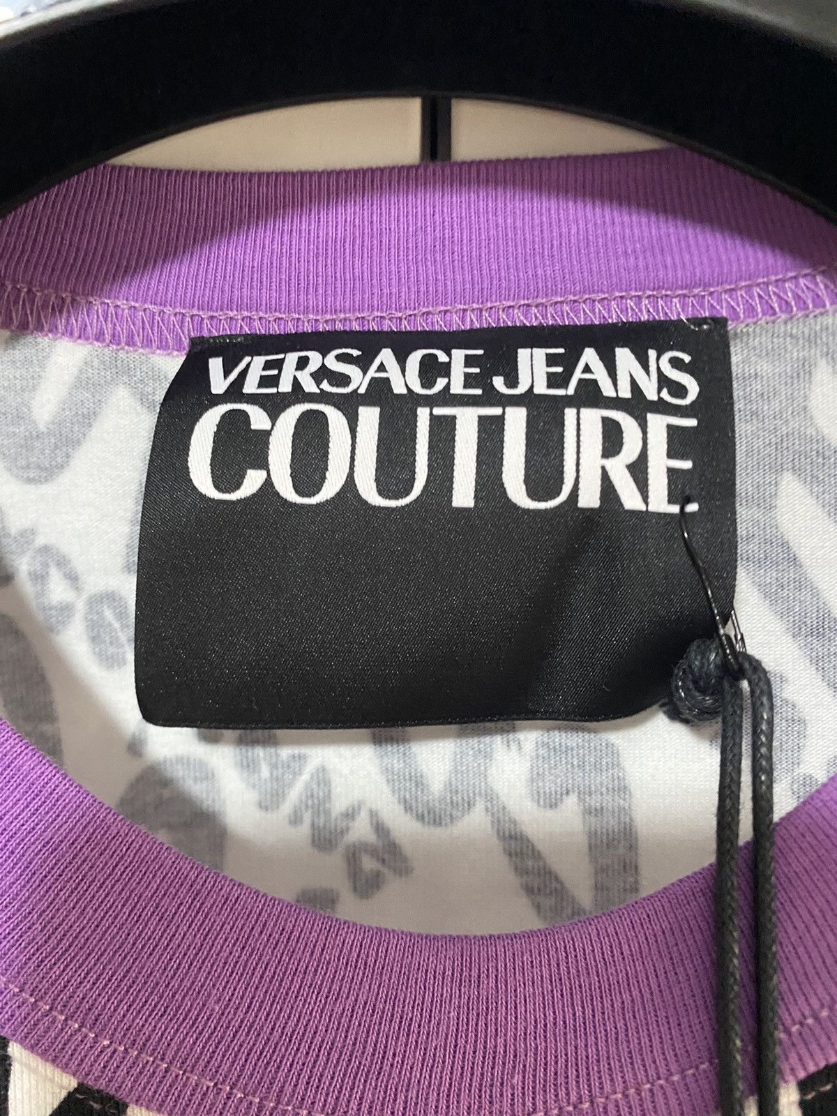 Versace Jeans Couture Print Logo Brushed Versace Jeans Culture Jersey T-Shirt, XS, Size XS / US 0-2 / IT 36-38 - 5 Thumbnail