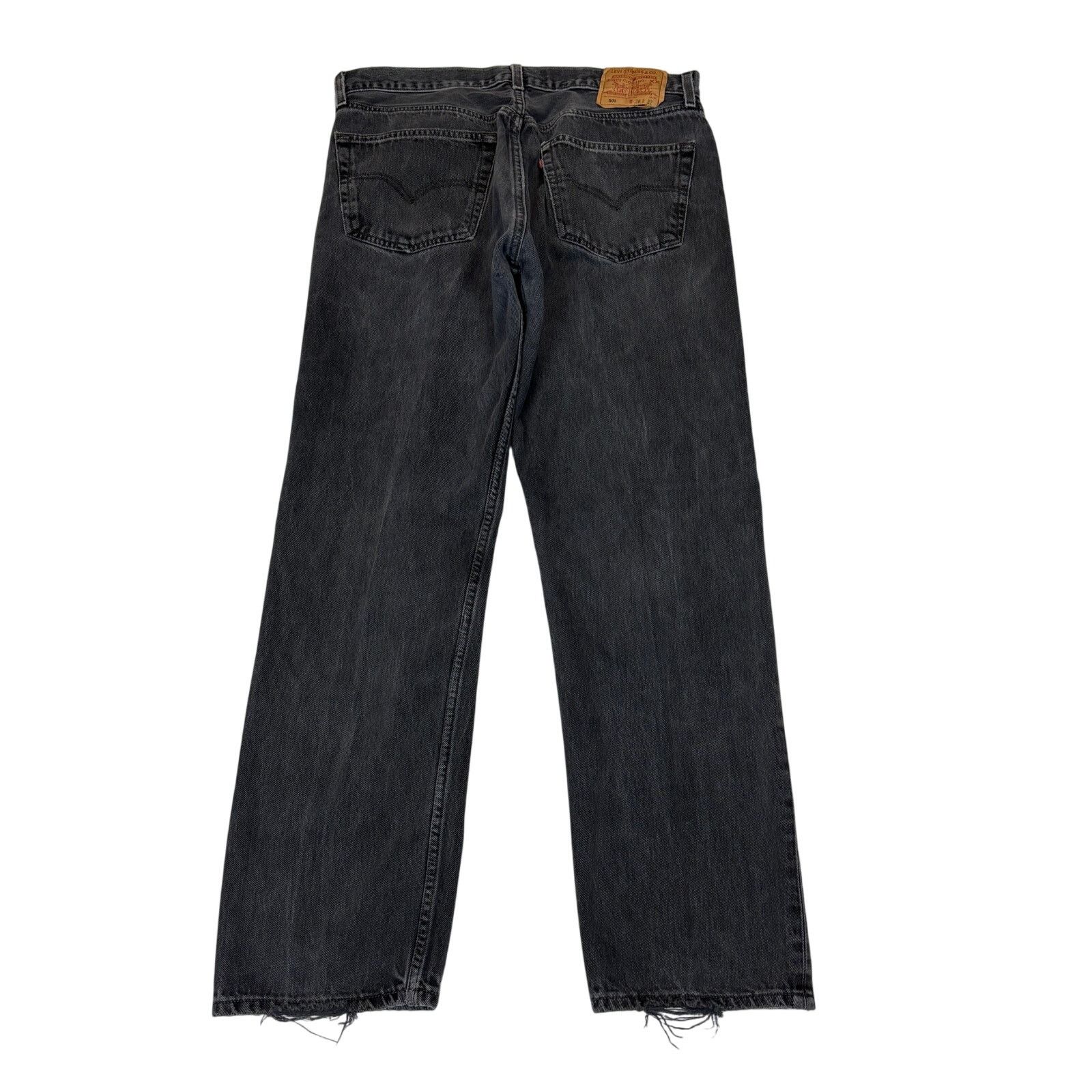 Levi's Vintage Levi's 501 Straight Leg Black Denim Jeans 35x31 Size US 35 - 1 Thumbnail