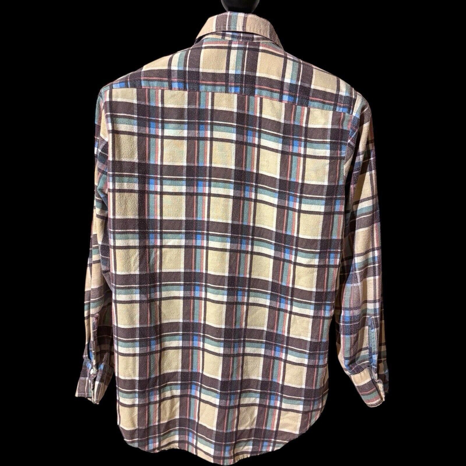 Designer Vtg Buffalo Bill Western Pearl Snap Brown Flannel Shirt M Size US M / EU 48-50 / 2 - 5 Thumbnail