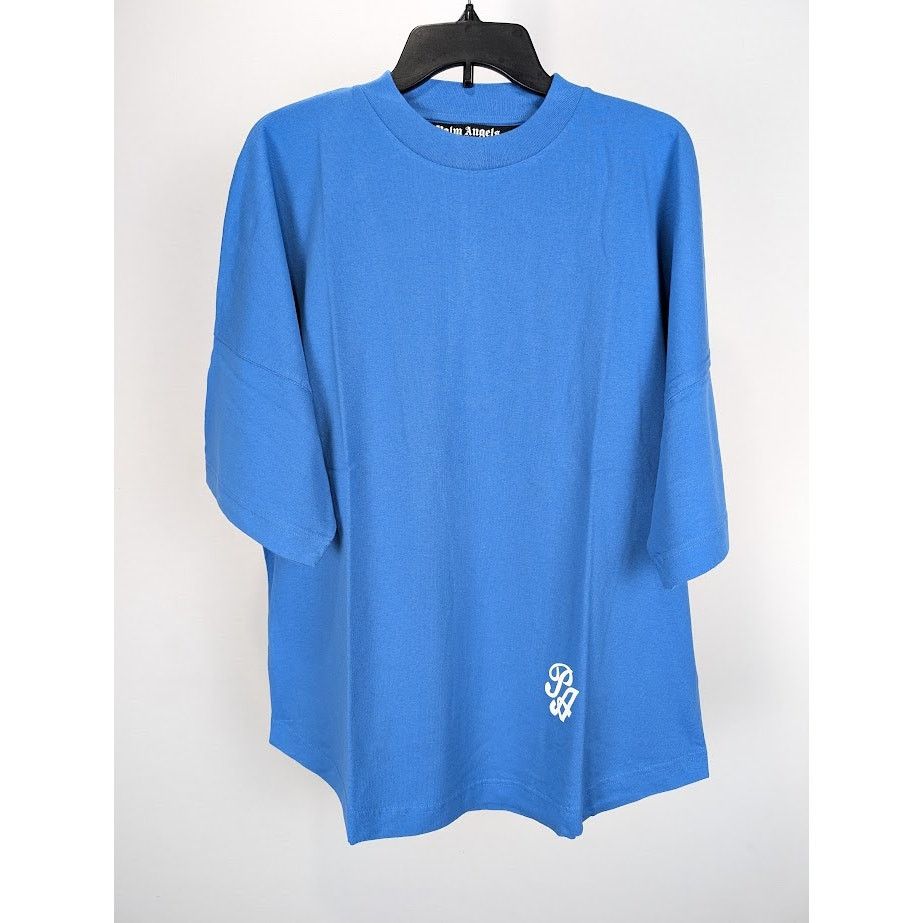 Palm Angels o1rshd1 Marine Logo Over T-Shirt in Blue / White Size US M / EU 48-50 / 2 - 3 Thumbnail