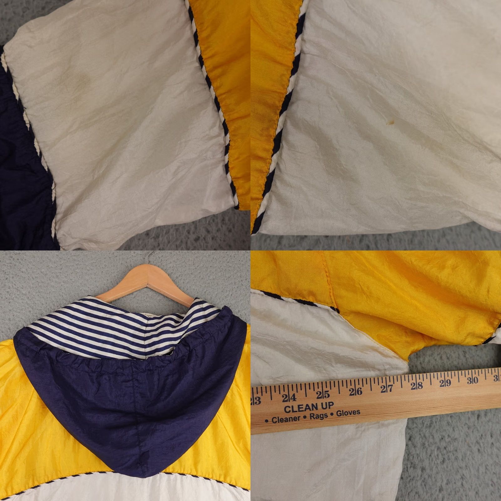 Vintage VINTAGE Janeve Windbreaker Jacket Womens XL Blue Yellow Striped Zip Michigan Size XL / US 12-14 / IT 48-50 - 8 Thumbnail