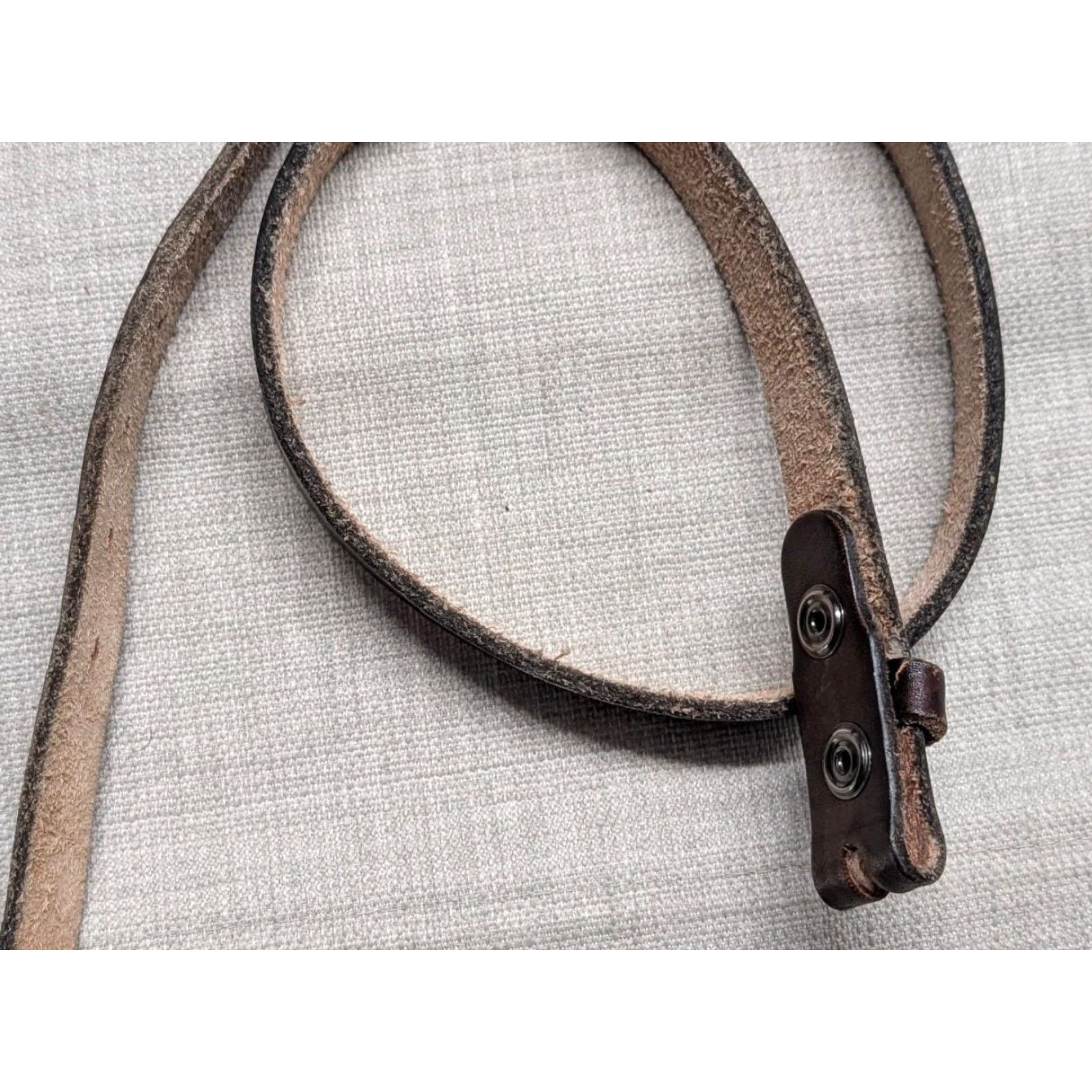 Vintage VINTAGE handcrafted belt WESTERN leather 32 brown COWHIDE belt Men 1" wide Cowboy rodeo Size 32 - 3 Thumbnail