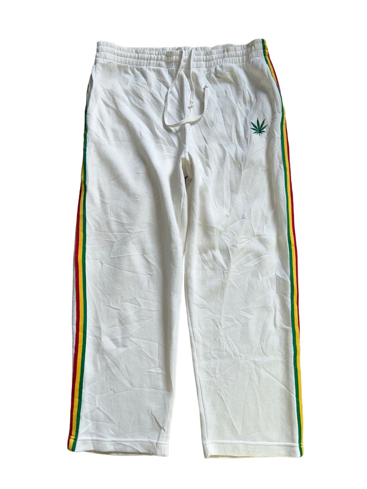 image of Vintage Ganja Weed Pants in White, Men's (Size 36)