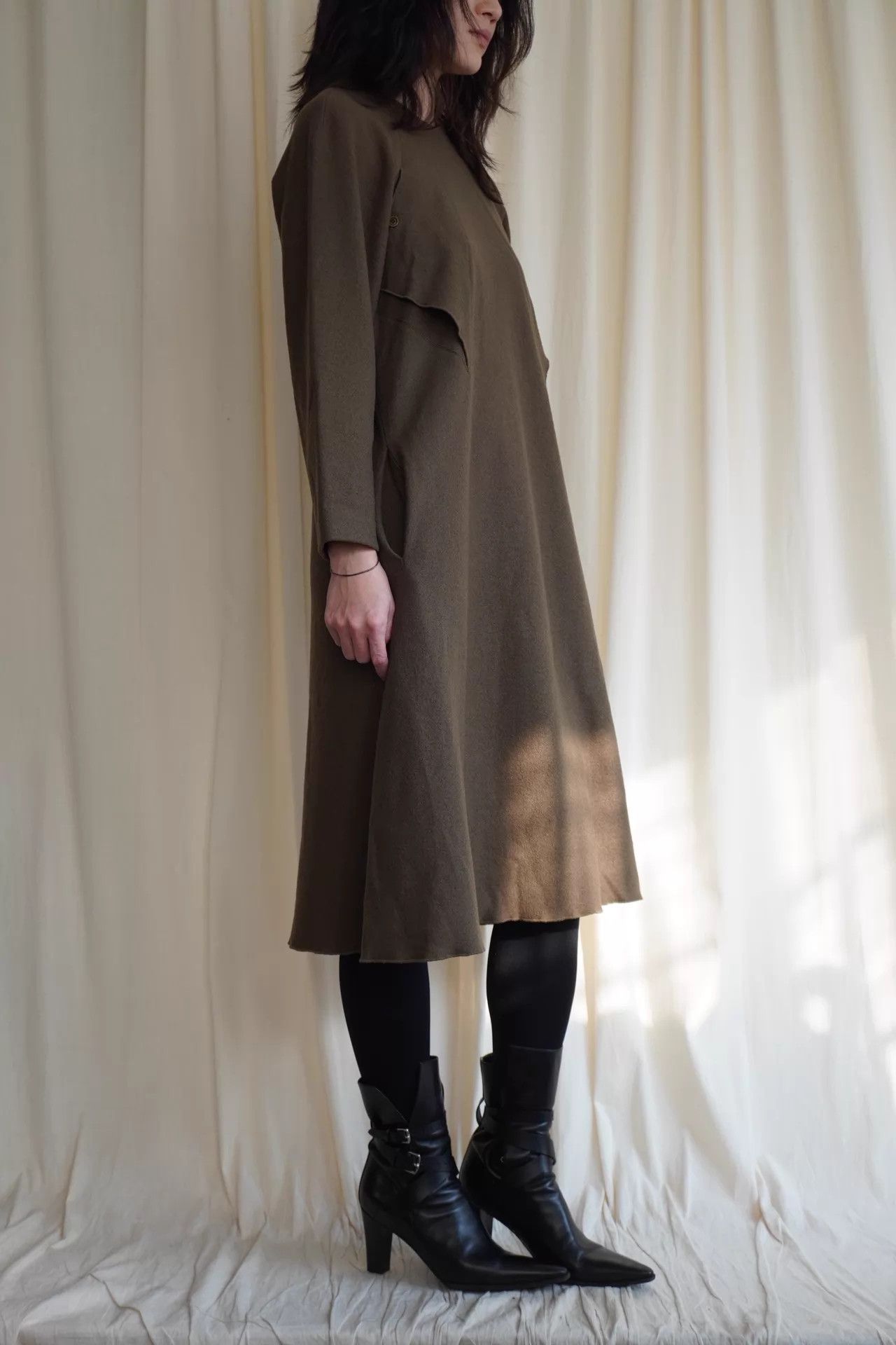 Y's Y's by Yohji Yamamoto 1980s Wool Back Button Dress S/M Size S / US 4 / IT 40 - 2 Thumbnail