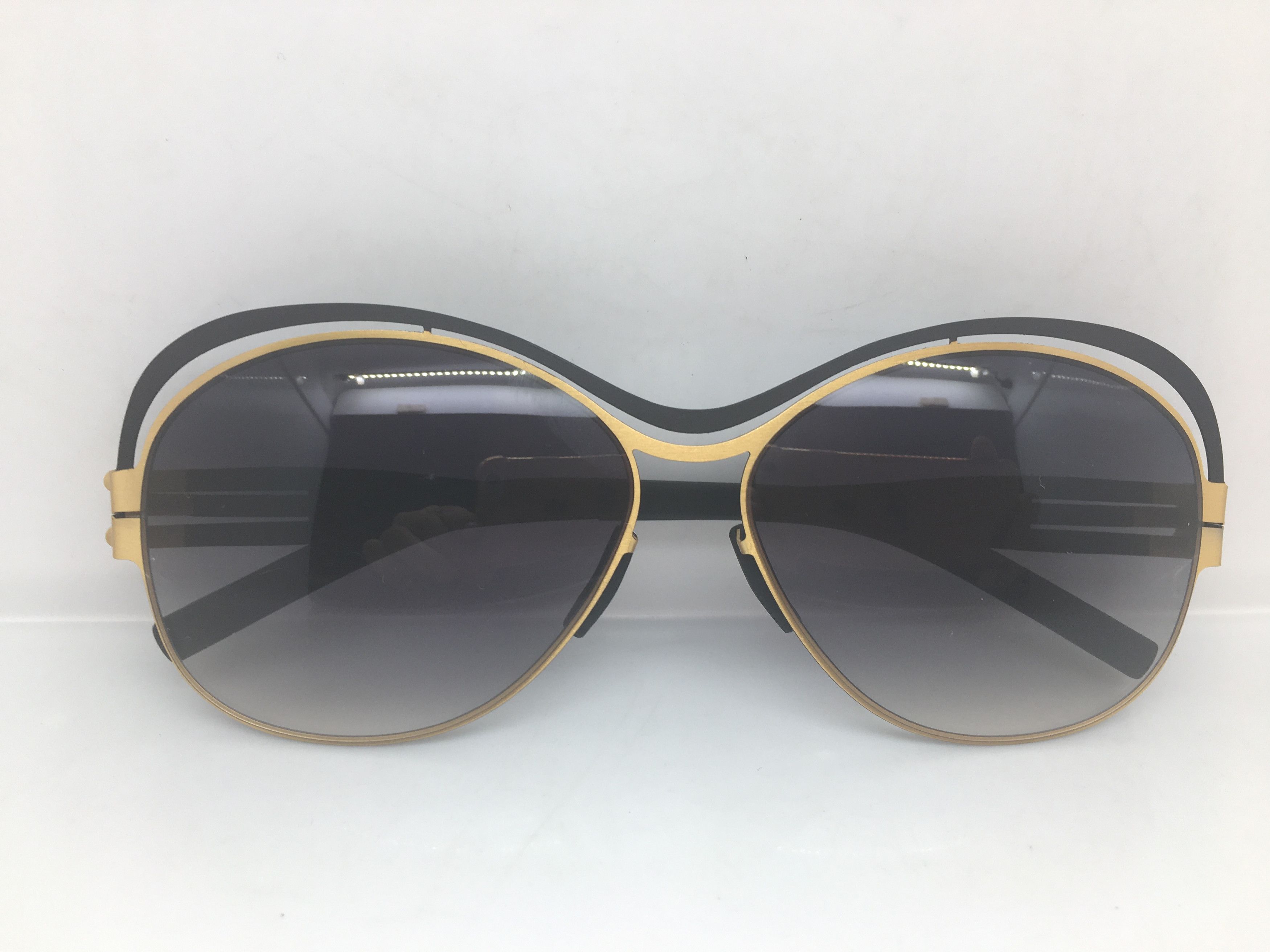 Other Matte Black Gold Alloy Aviator Sunglasses Frame Size ONE SIZE - 5 Thumbnail