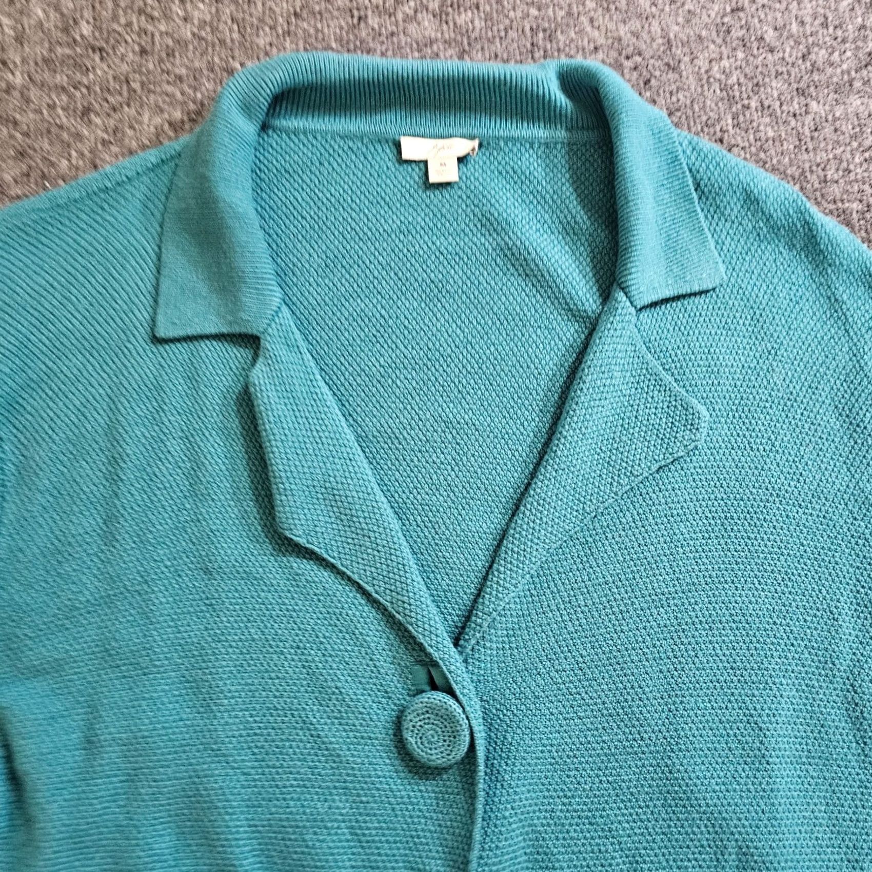 J. Jill VINTAGE J. Jill Cardigan Sweater Women M Green Wool Blend Long Sleeve Casual Size M / US 6-8 / IT 42-44 - 2 Thumbnail