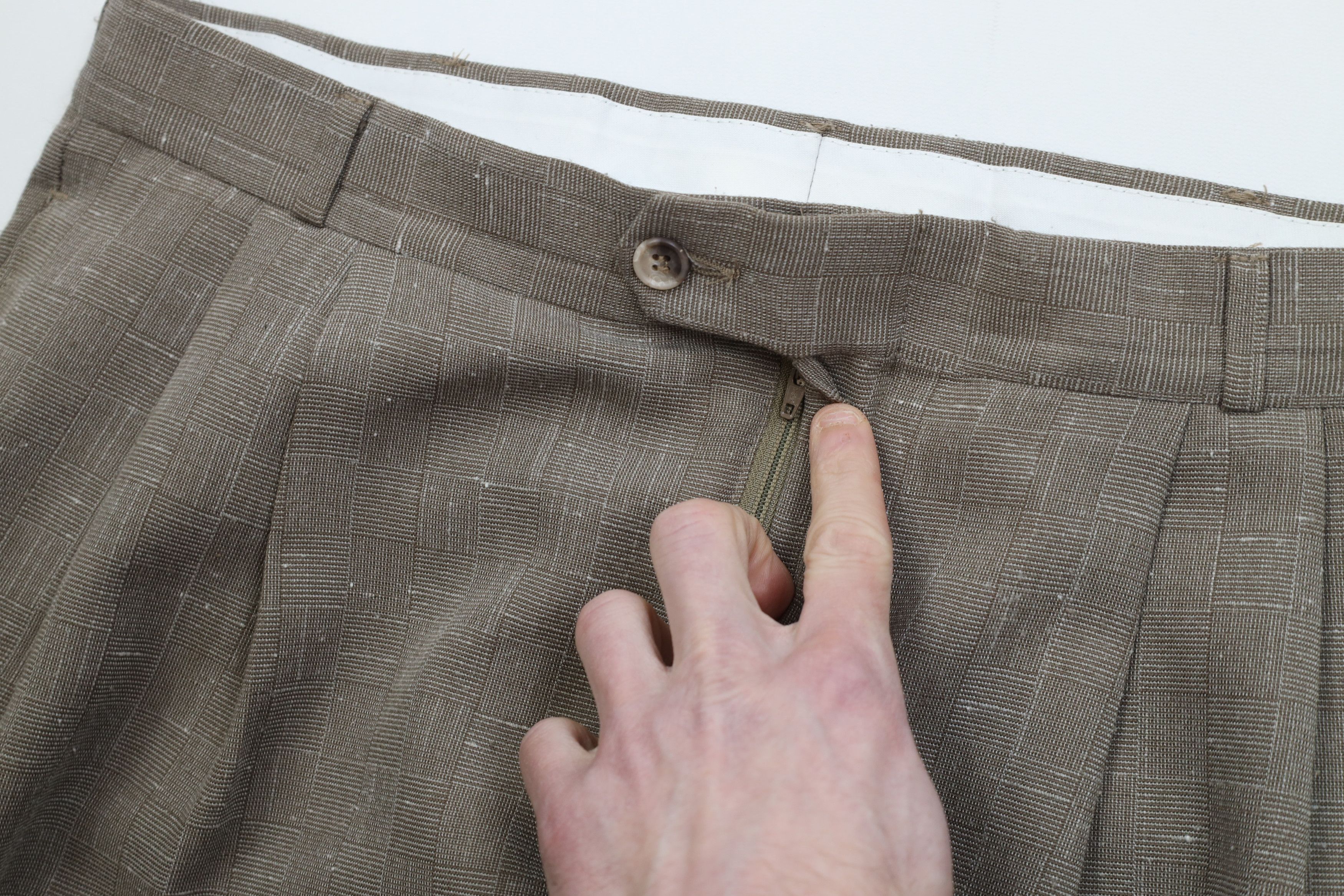 Vintage Vintage 90s Streetwear Knit Wide Leg Chino Pants Checkered Size US 36 / EU 52 - 7 Thumbnail
