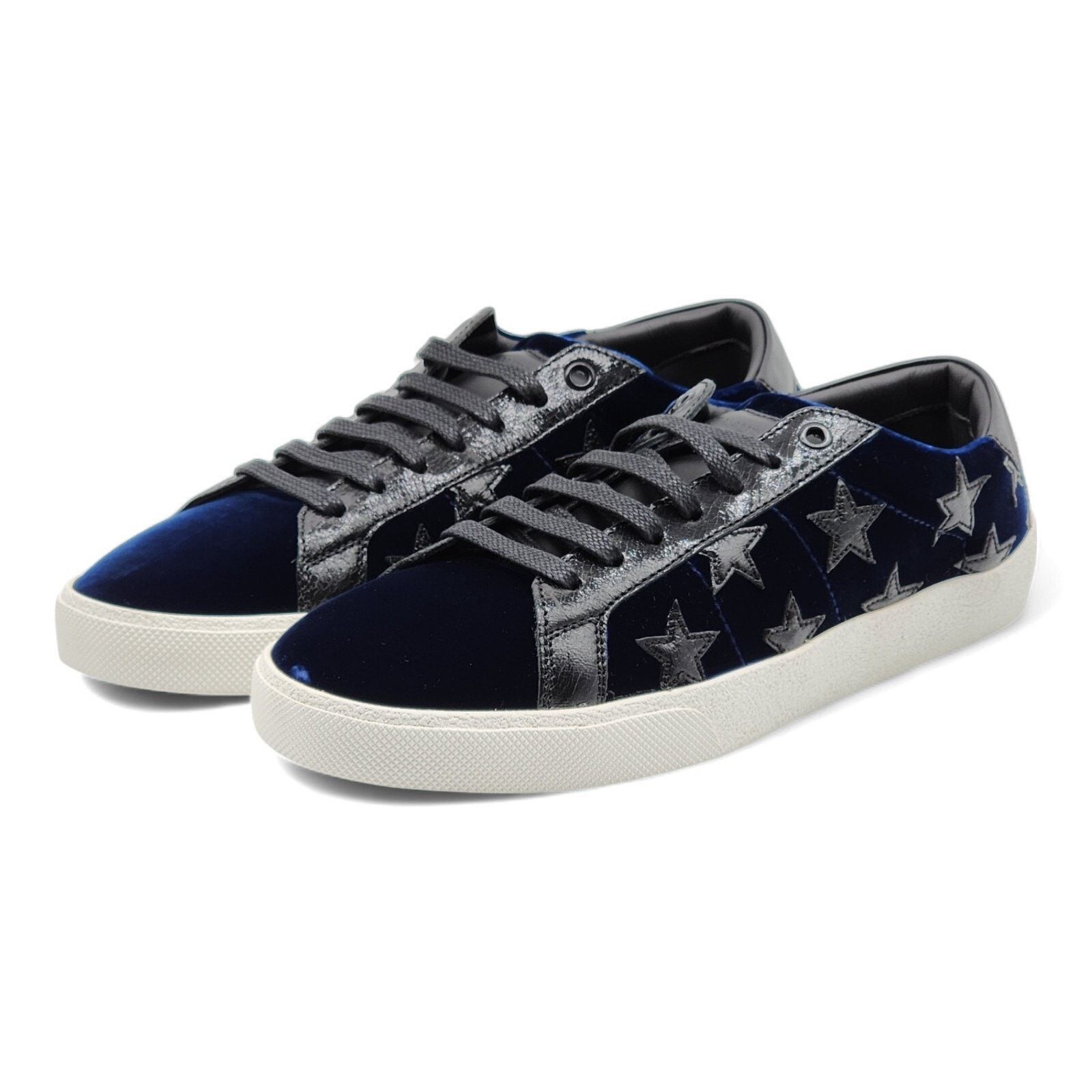 Court Stars Velvet Sneakers 501610 Blue EU 41 US 8 New $750