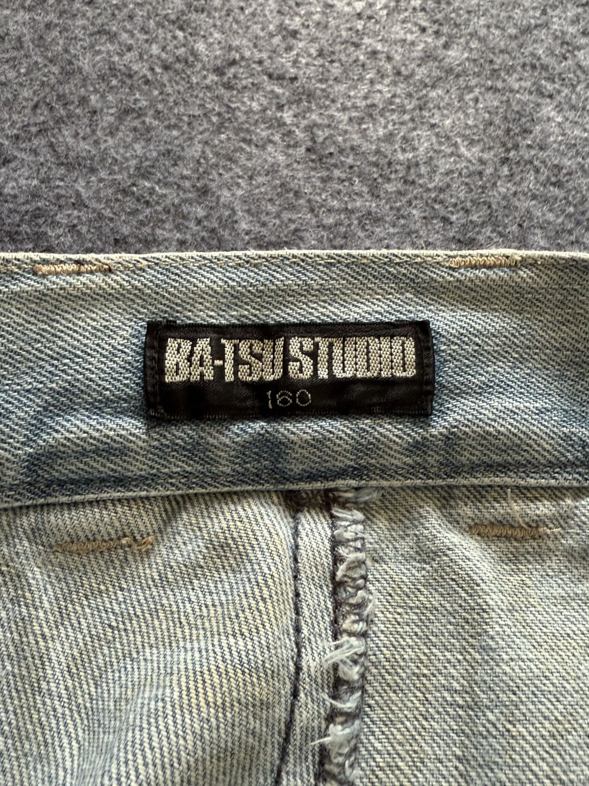 Hysteric Glamour × Japanese Brand × PPFM Ba-tsu Studio Japan Studded Patched Loose Straight Jeans Size US 29 - 24 Thumbnail