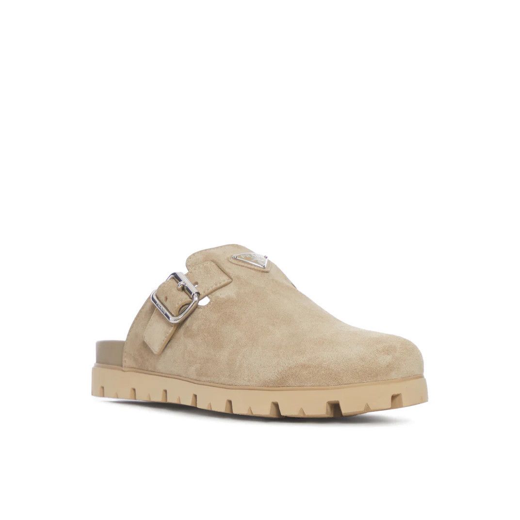 Prada PRADA Desert Beige Suede Mules New & Authentic (Men's size:1 Size US 11 / EU 44 - 4 Thumbnail