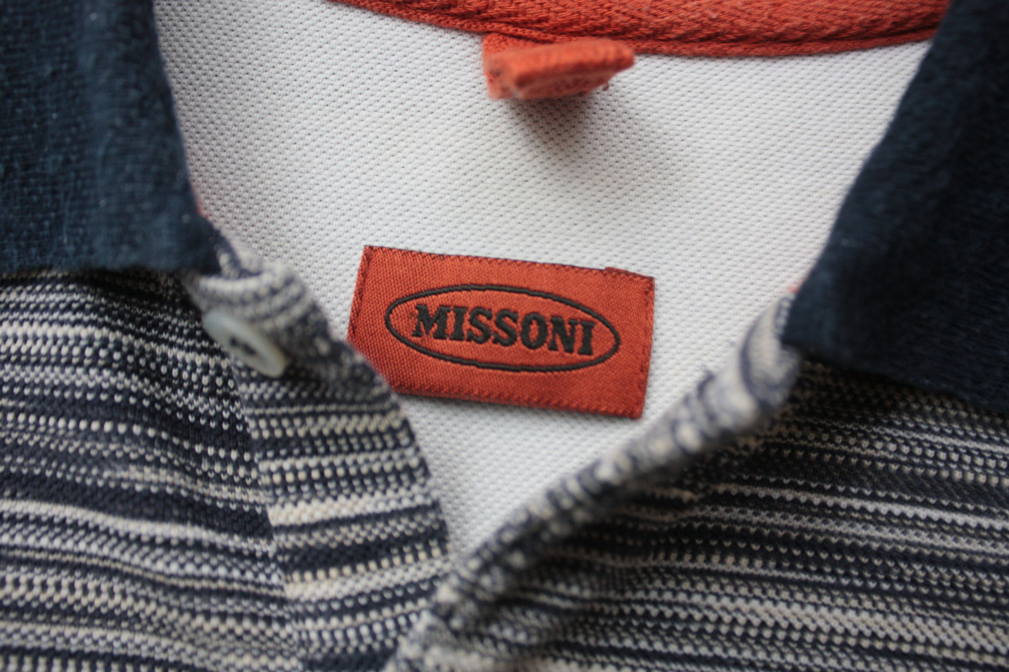 Missoni Missoni Navy Striped Polo Size US M / EU 48-50 / 2 - 6 Thumbnail