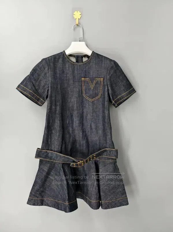 Louis Vuitton Louis Vuitton Blue Denim Dress for Women . Size S / US 4 / IT 40 - 1 Thumbnail
