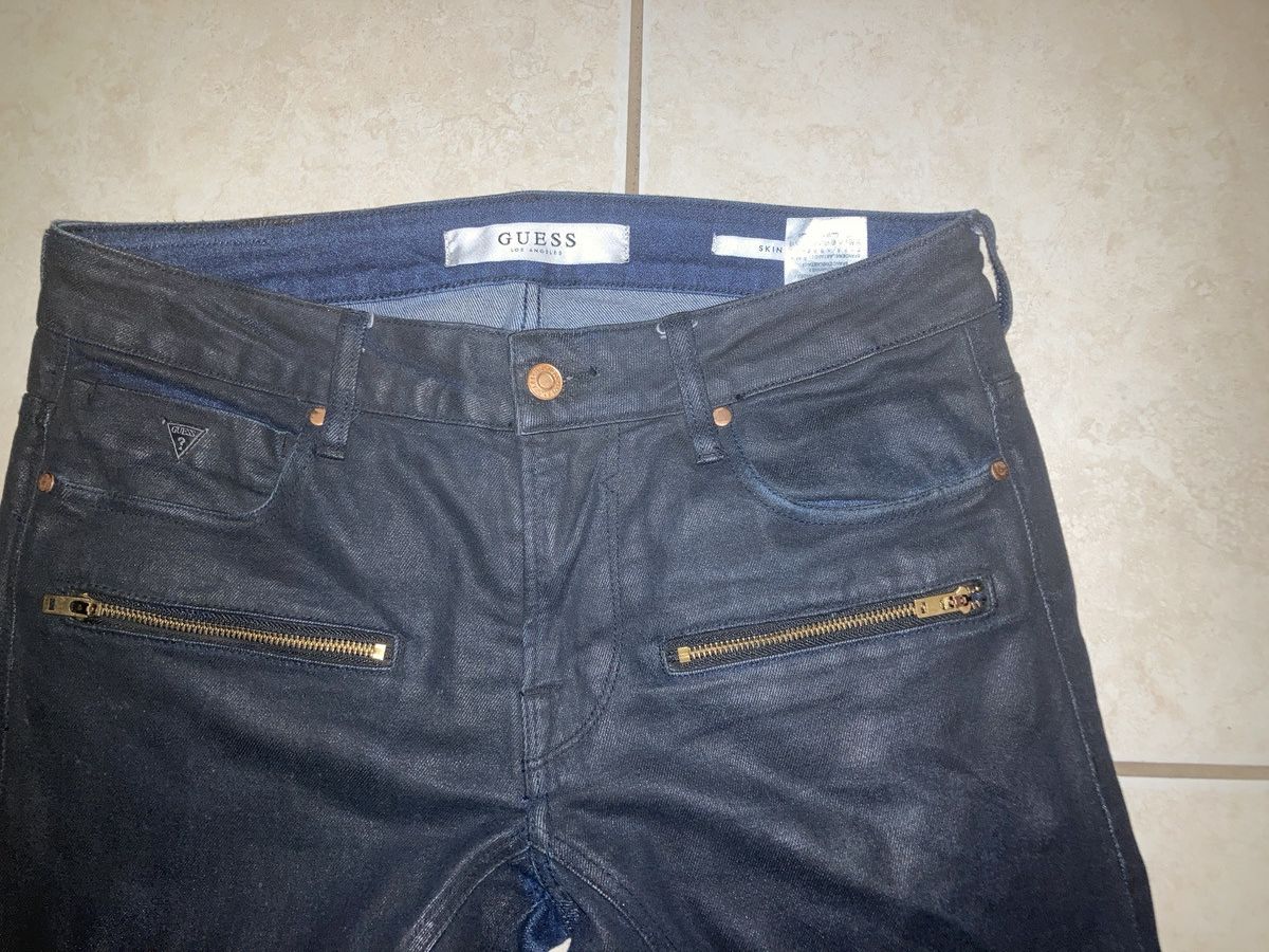 Guess × Vintage Guess Zipper Panel Skinny Jeans Size US 32 / EU 48 - 4 Thumbnail