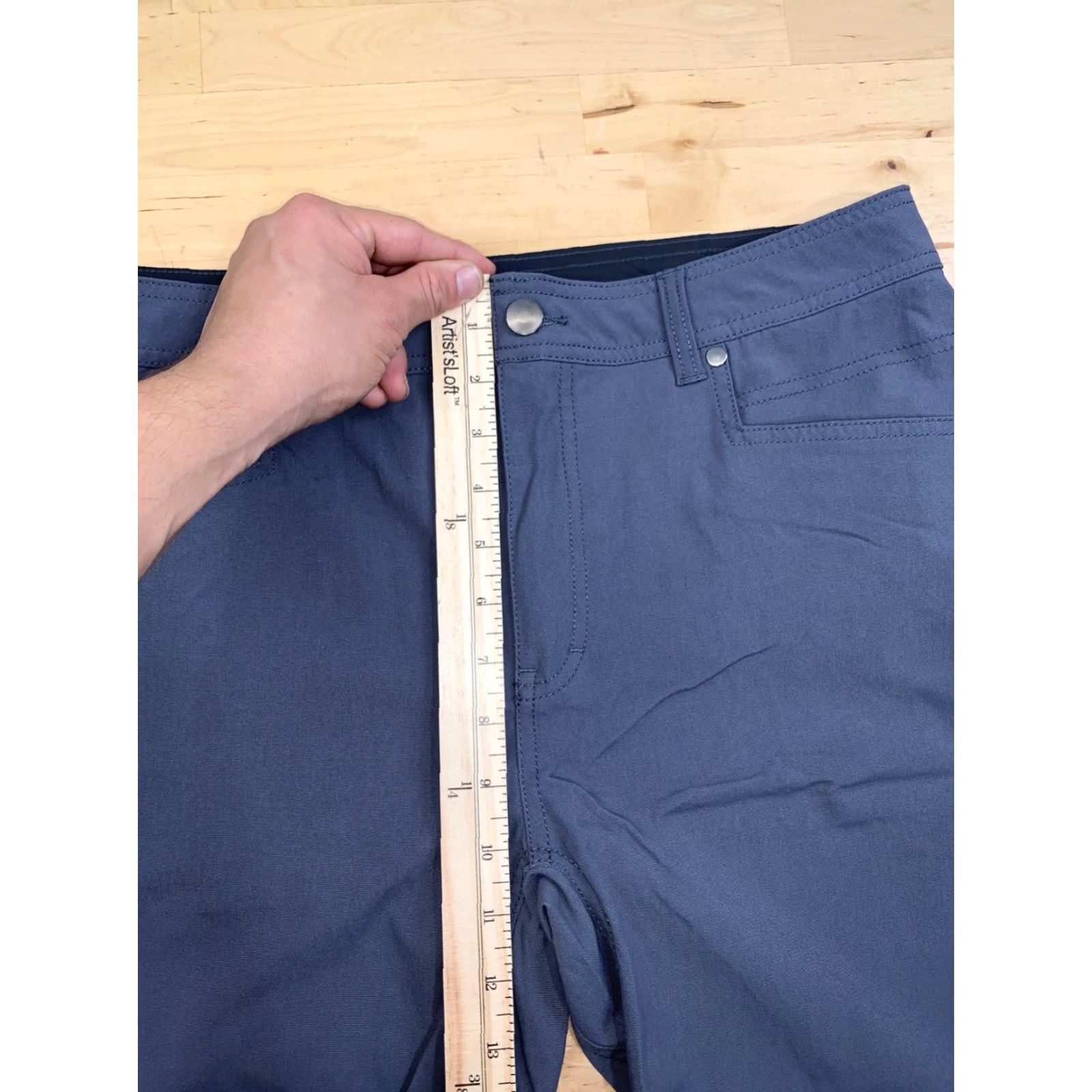 Vintage Western Rise Mens Pants Chino Casual Stretch 34x30 Gray 10172 Regular Inseam 30 Size US 34 / EU 50 - 7 Thumbnail