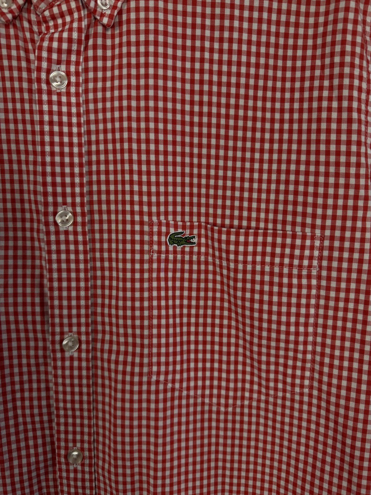 Lacoste Men’s Lacoste Short Sleeve Plaid Shirt Button Up Regular Fit Size US L / EU 52-54 / 3 - 6 Thumbnail
