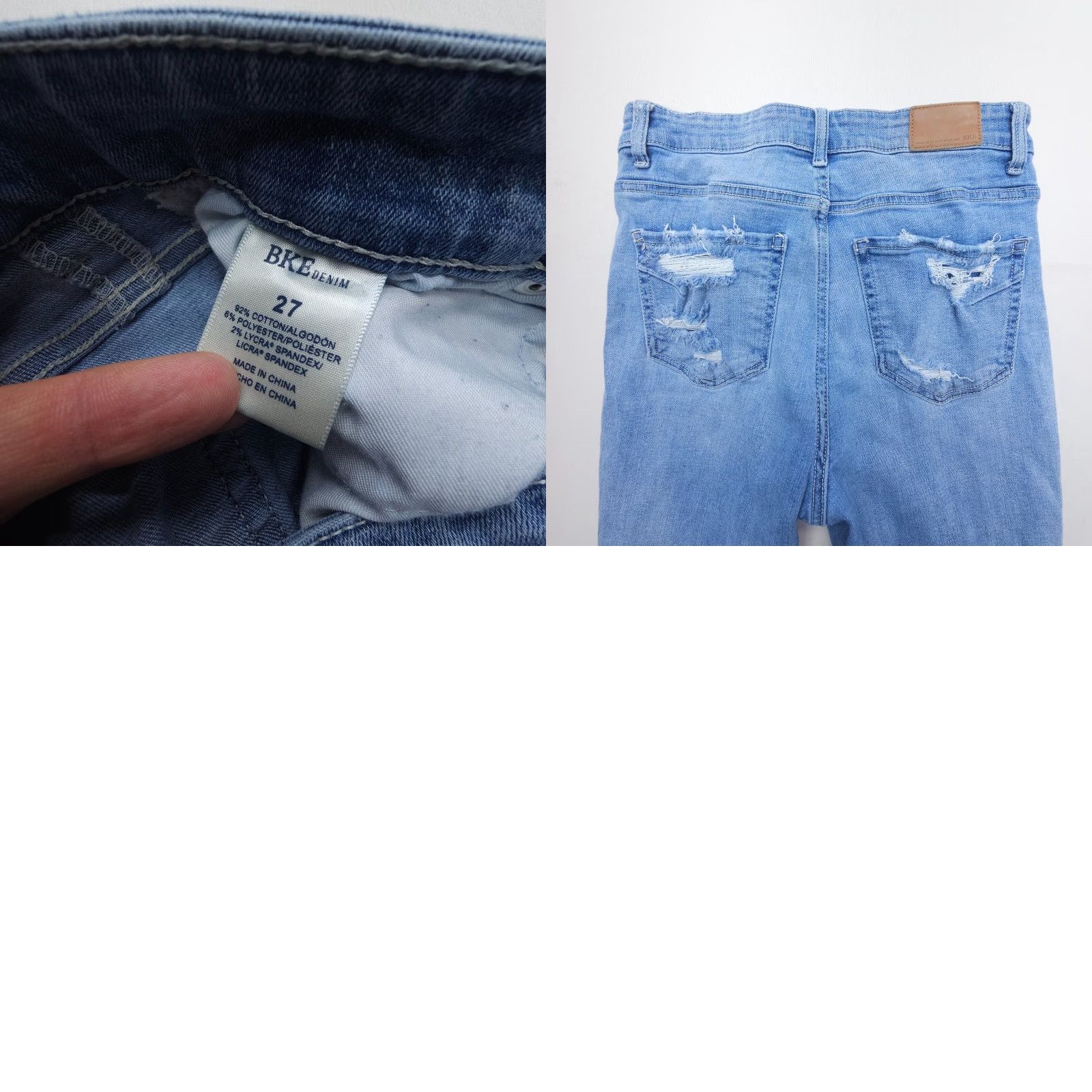 Vintage VINTAGE BUCKLE BKE Parker High Rise Ankle Skinny Jeans Buckle BKE Stella Size 27 Women's Slim Distressed Blue Denim 5-Pocket Stretch Size 27" / US 4 / IT 40 - 8 Thumbnail
