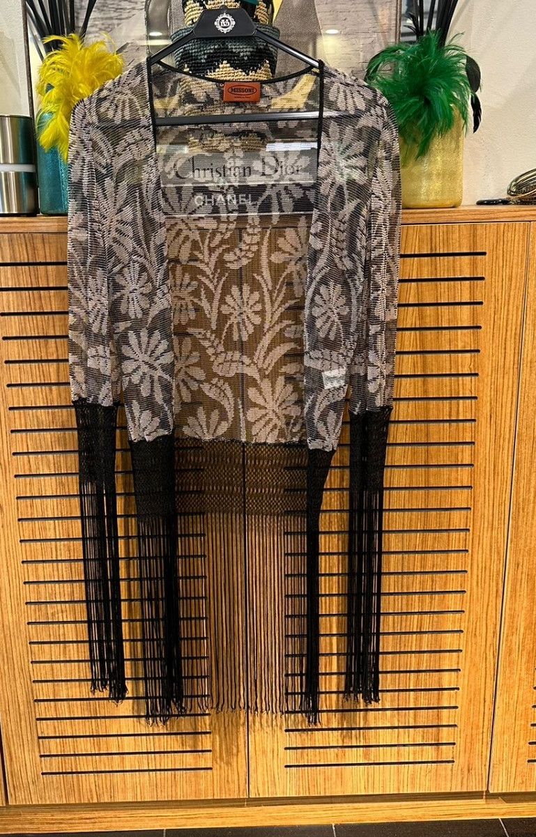 Missoni Missoni Boho Open Knit Fringed Poncho Shawl Size ONE SIZE - 4 Thumbnail