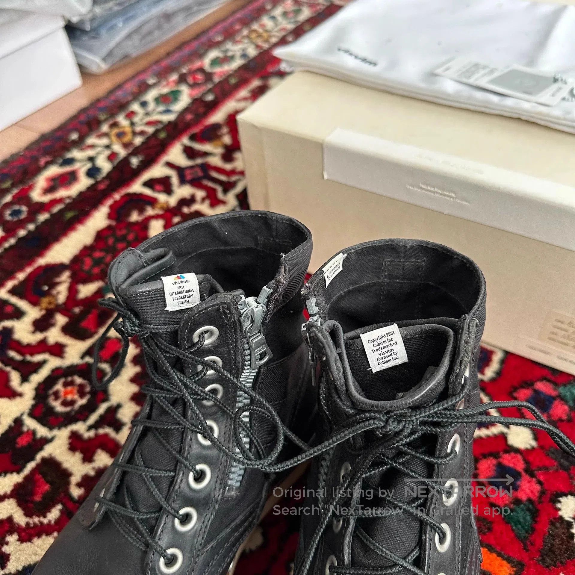 Visvim Black Leather Lace-Up Boots Size 8. Size US 8 / EU 41 - 7 Thumbnail