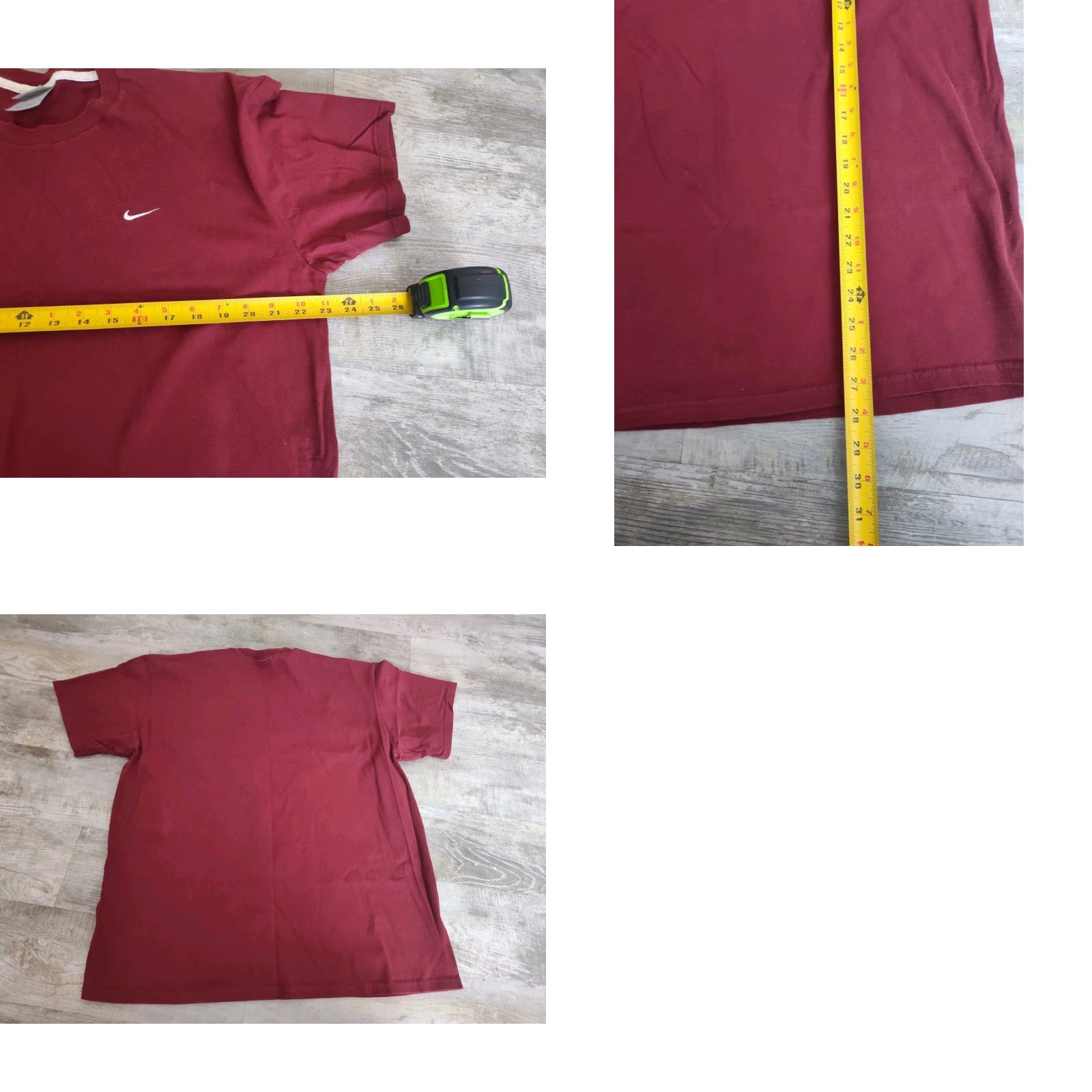 Nike VINTAGE Nike Check Logo T-Shirt Men XL Red/Maroon Gray Short Sleeve Crew Neck Swoosh Embroidered 2000s Y2K Athletic Classic Size US XL / EU 56 / 4 - 8 Thumbnail