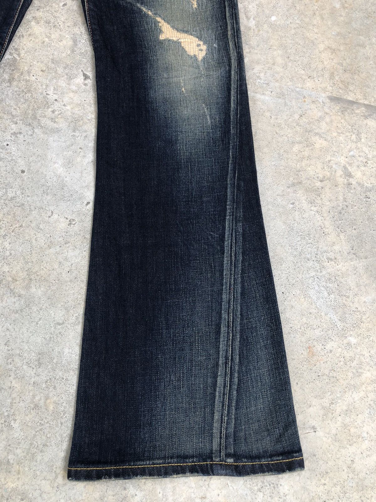 If Six Was Nine Japanese Edwin Blue Trip Flared Jeans Distressed Jeans Size US 32 / EU 48 - 7 Thumbnail