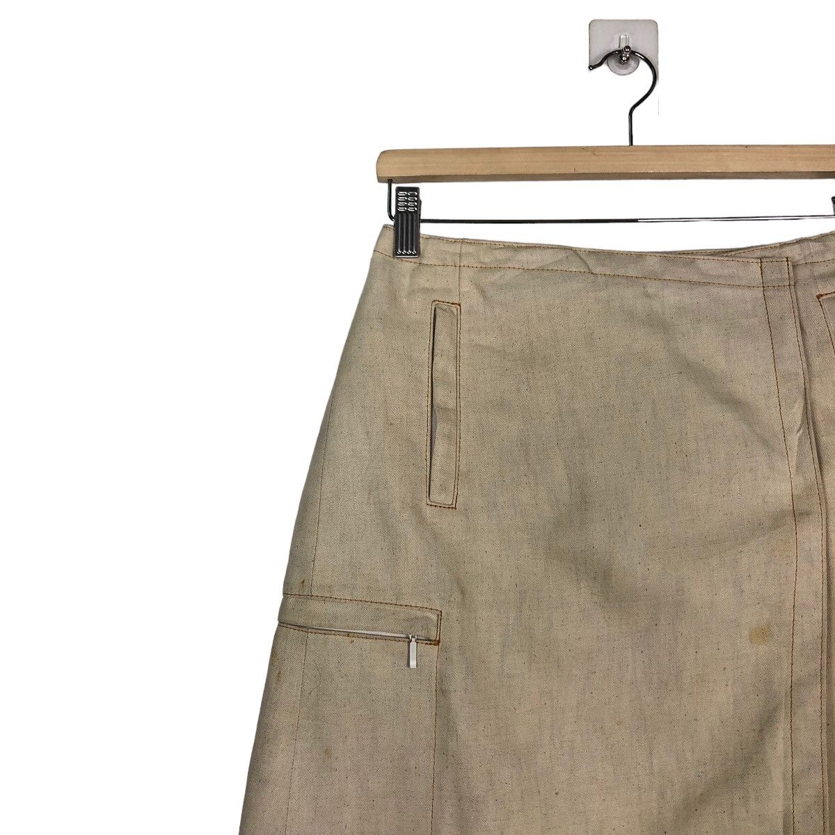 Burberry Vintage Burberrys London Blue Label Skirt Chore Duck Canvas Size 28" / US 6 / IT 42 - 7 Thumbnail