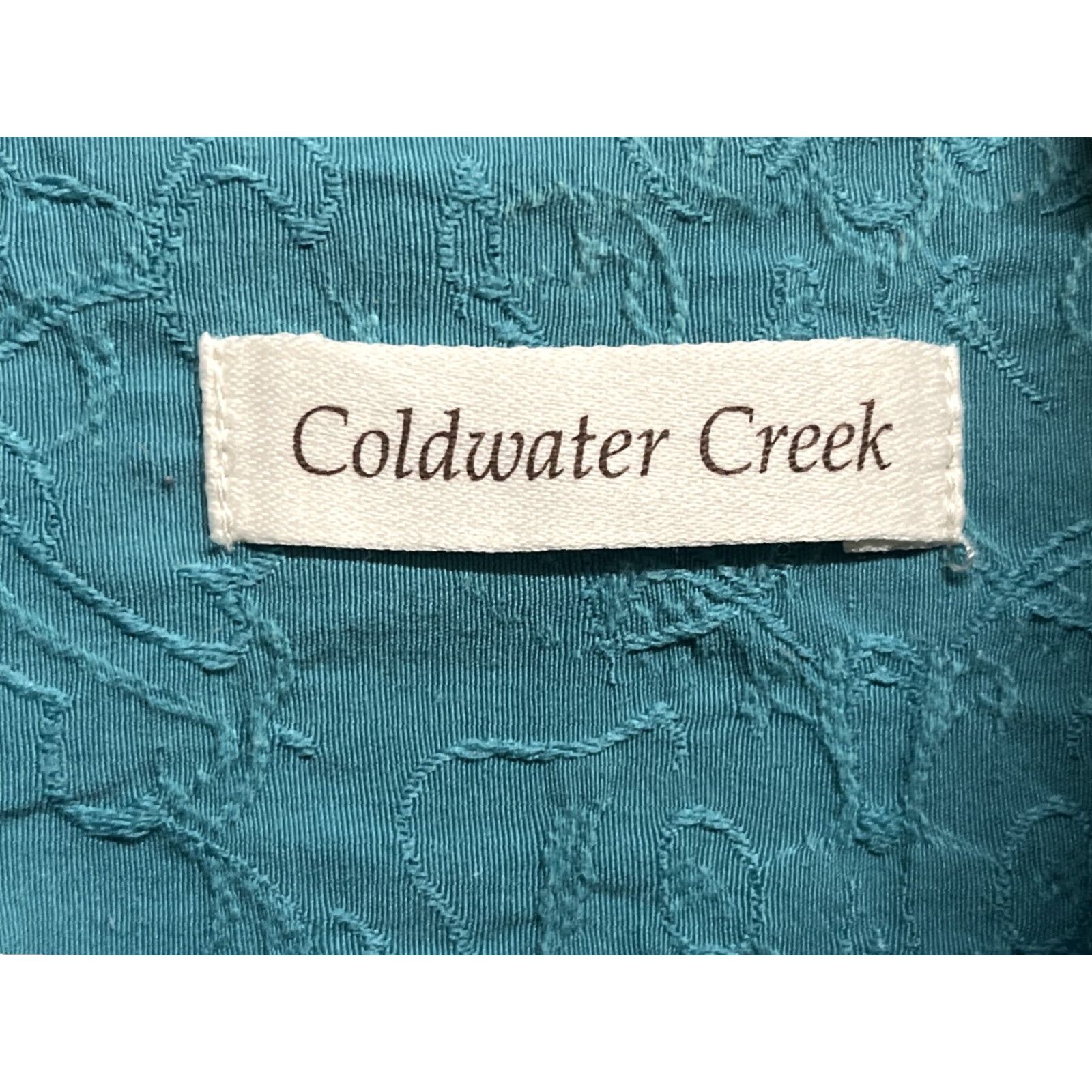 Coldwater Creek Coldwater Creek Jacket 3/4 Sleeve Blue Floral Cotton Blend Petite 10P Womens Blazer Coat Everyday Casual Size L / US 10 / IT 46 - 3 Thumbnail