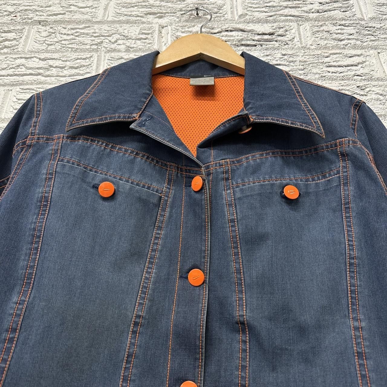 Nike Y2K Nike Women’s Button Denim Jacket Center Swoosh Large Size L / US 10 / IT 46 - 4 Thumbnail