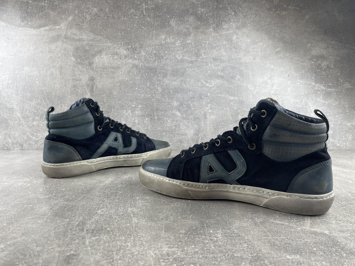 Armani Armani Jeans AJ Y2K Leather Suede High Top Sneakers Blue Size US 9 / EU 42 - 5 Thumbnail