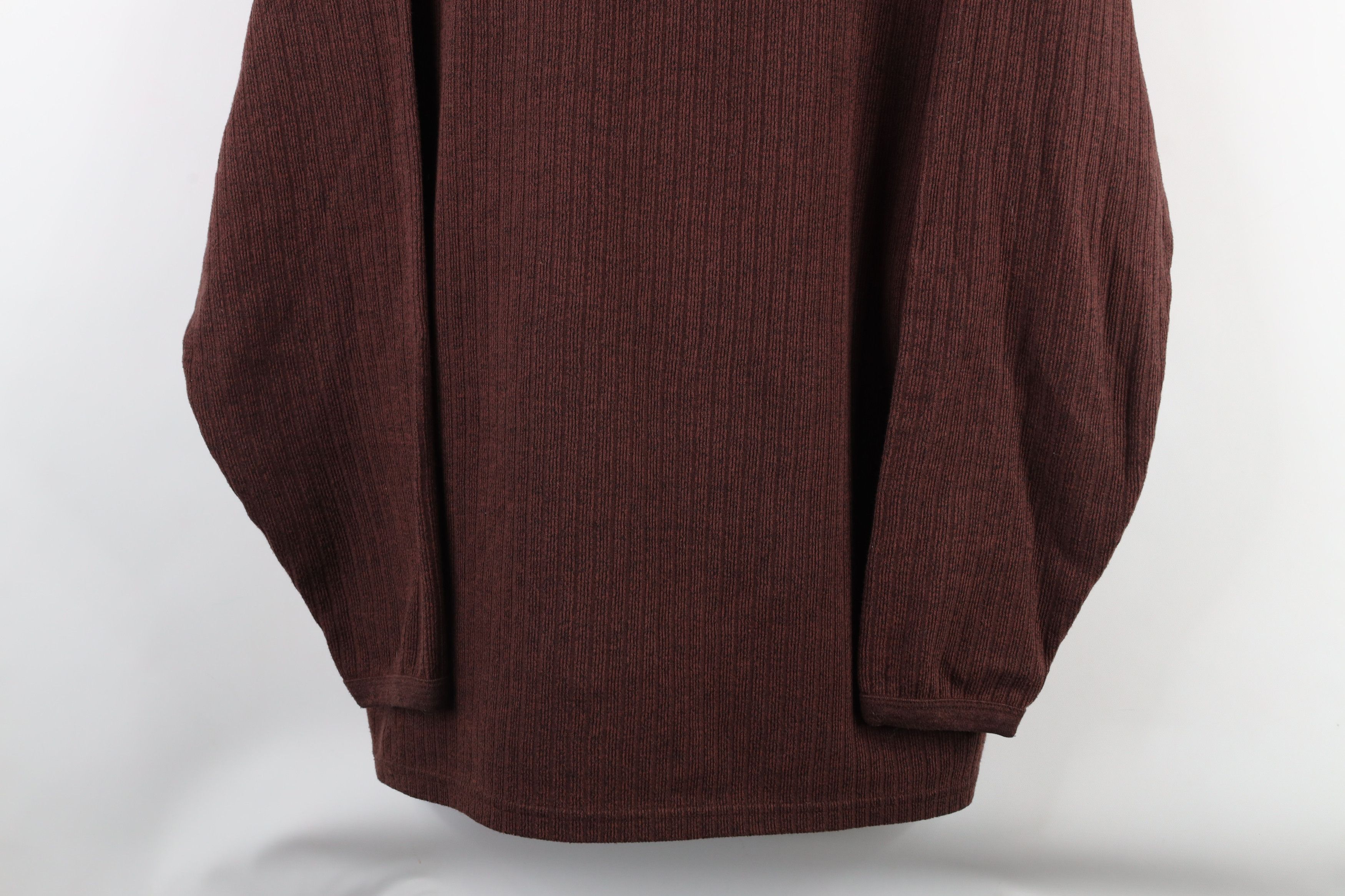 Vintage Vintage 90s Streetwear Ribbed Knit Long Sleeve T-Shirt Red Size US L / EU 52-54 / 3 - 3 Thumbnail