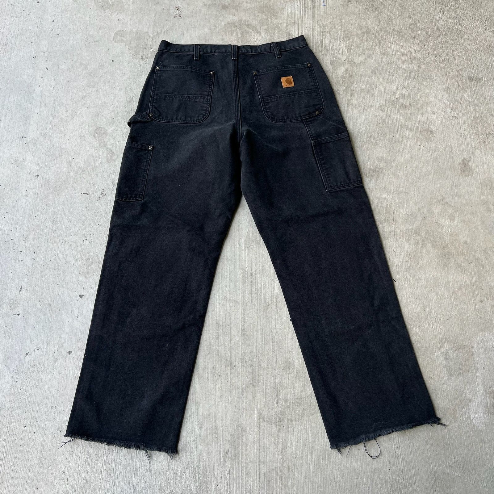 Carhartt × Vintage Carhartt black black double knee work wear carpenter pants Size US 33 - 5 Thumbnail