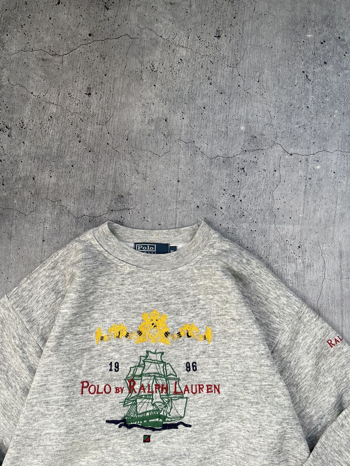 Polo Ralph Lauren × Ralph Lauren RALPH LAUREN Sail Boat Regatta Grey Sweatshirt Size US M / EU 48-50 / 2 - 4 Thumbnail