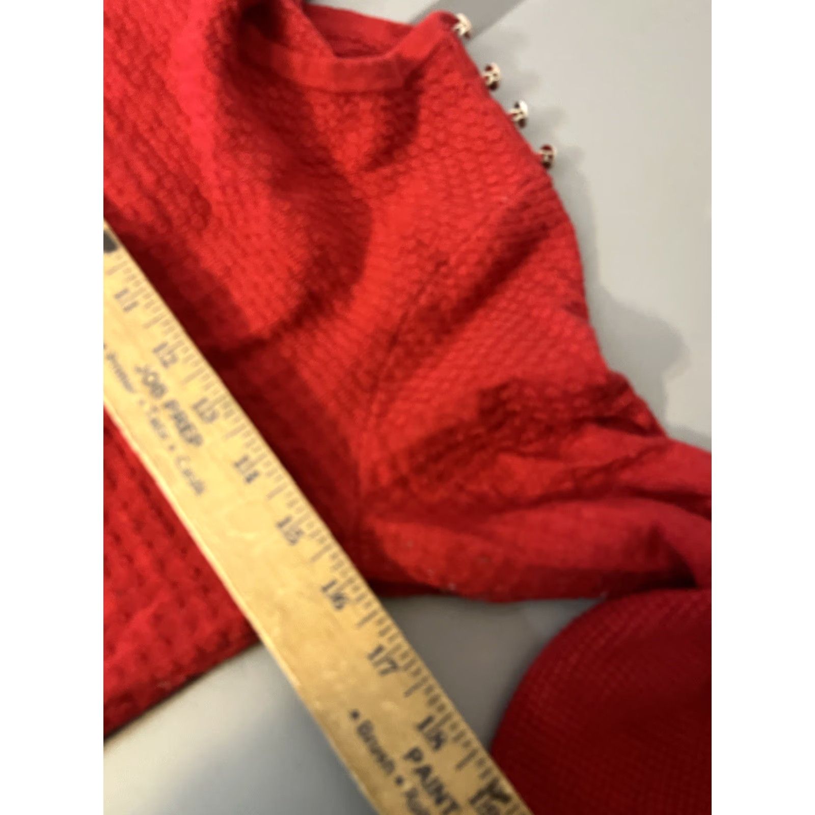 Charter Club VINTAGE Charter Club Women's Sweater Crew Neck Pullover Long Sleeve Button Knit Size M Red Size M / US 6-8 / IT 42-44 - 5 Thumbnail