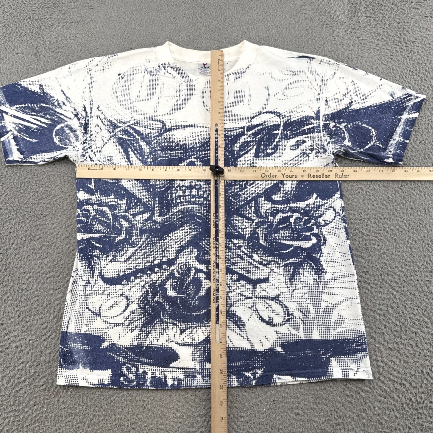 Vintage VINTAGE Y2K Shirt Mens L Skeleton Rockstar Skull Guitar Affiliation Style AOP Size US L / EU 52-54 / 3 - 4 Thumbnail